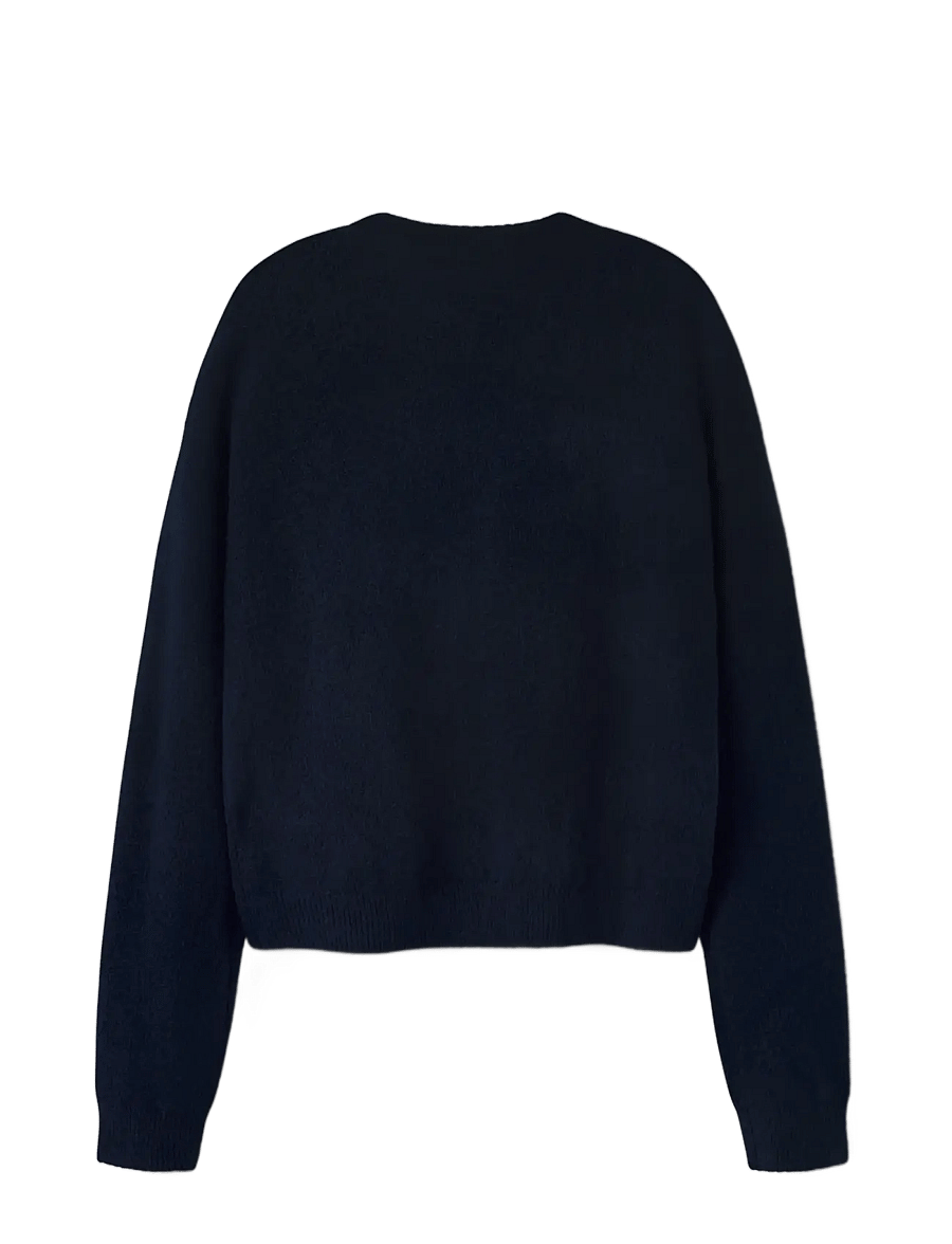 LMTD - NLFLODETT LS SHORT KNIT - megztiniai - dark sapphire - 1