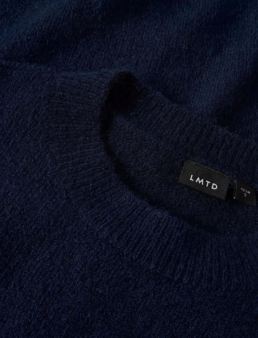 LMTD - NLFLODETT LS SHORT KNIT - megztiniai - dark sapphire - 2