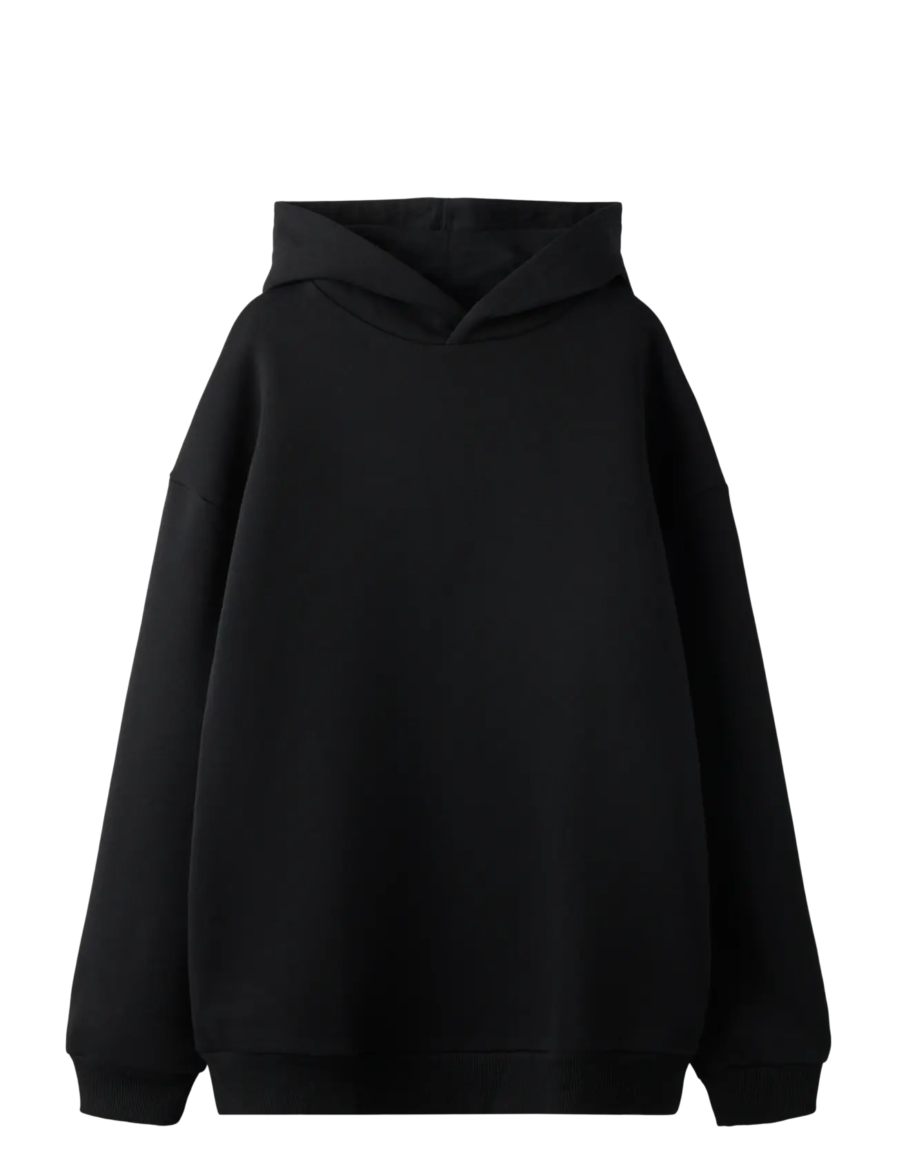 LMTD NLNRENAR LS BRU LOOSE SWEAT W. HOOD - Överdelar - BLACK / black