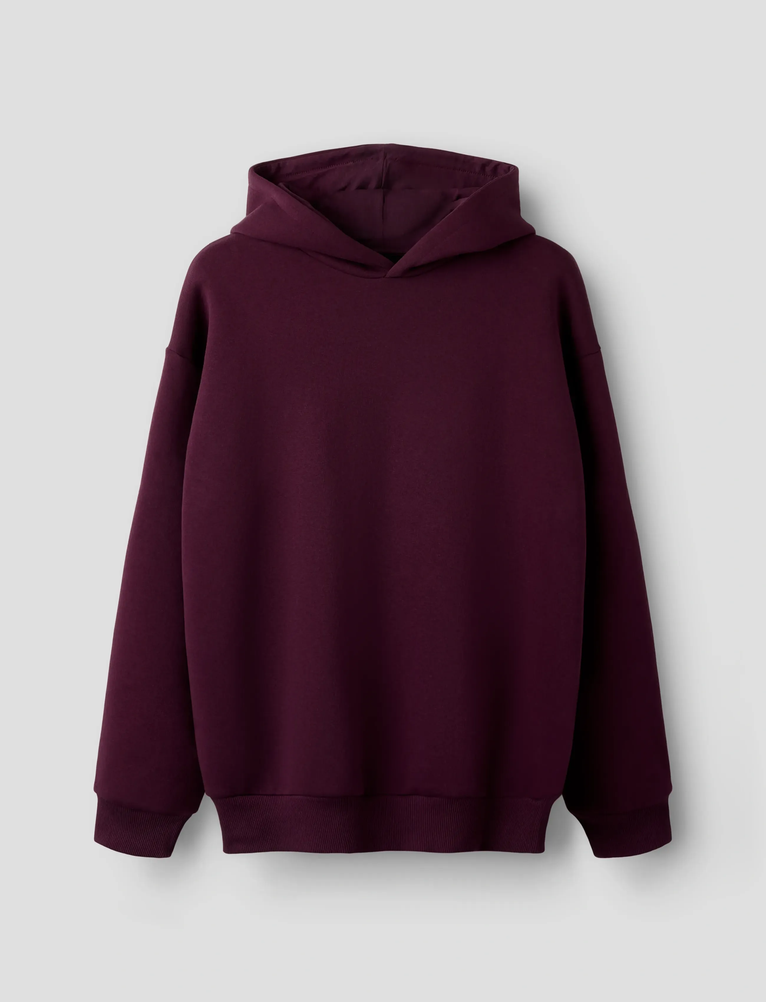 LMTD NLNRENAR LS BRU LOOSE SWEAT W. HOOD - Hoodies - FIG / burgundy