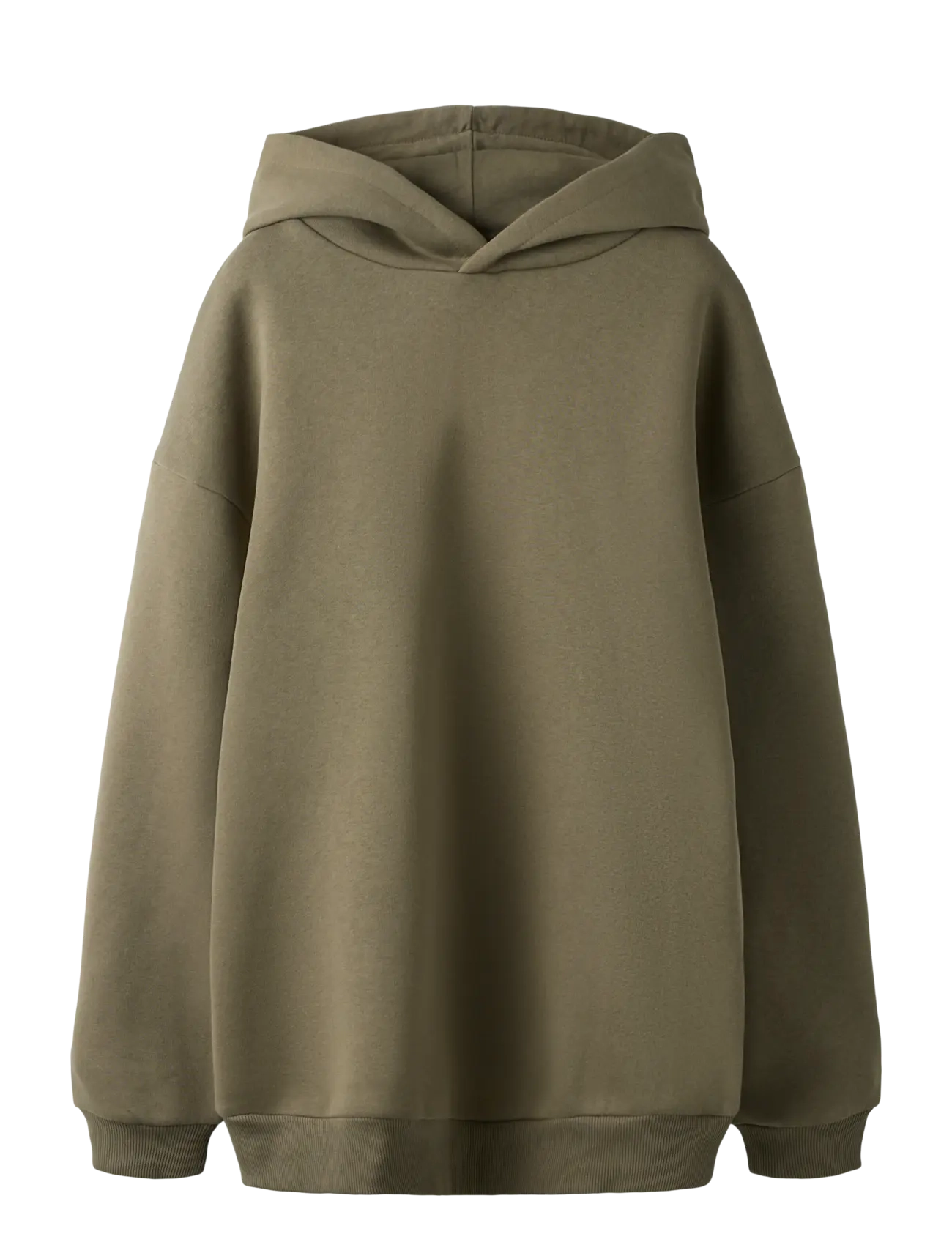 LMTD NLNRENAR LS BRU LOOSE SWEAT W. HOOD - 4 for 3 - KALAMATA / khaki/green