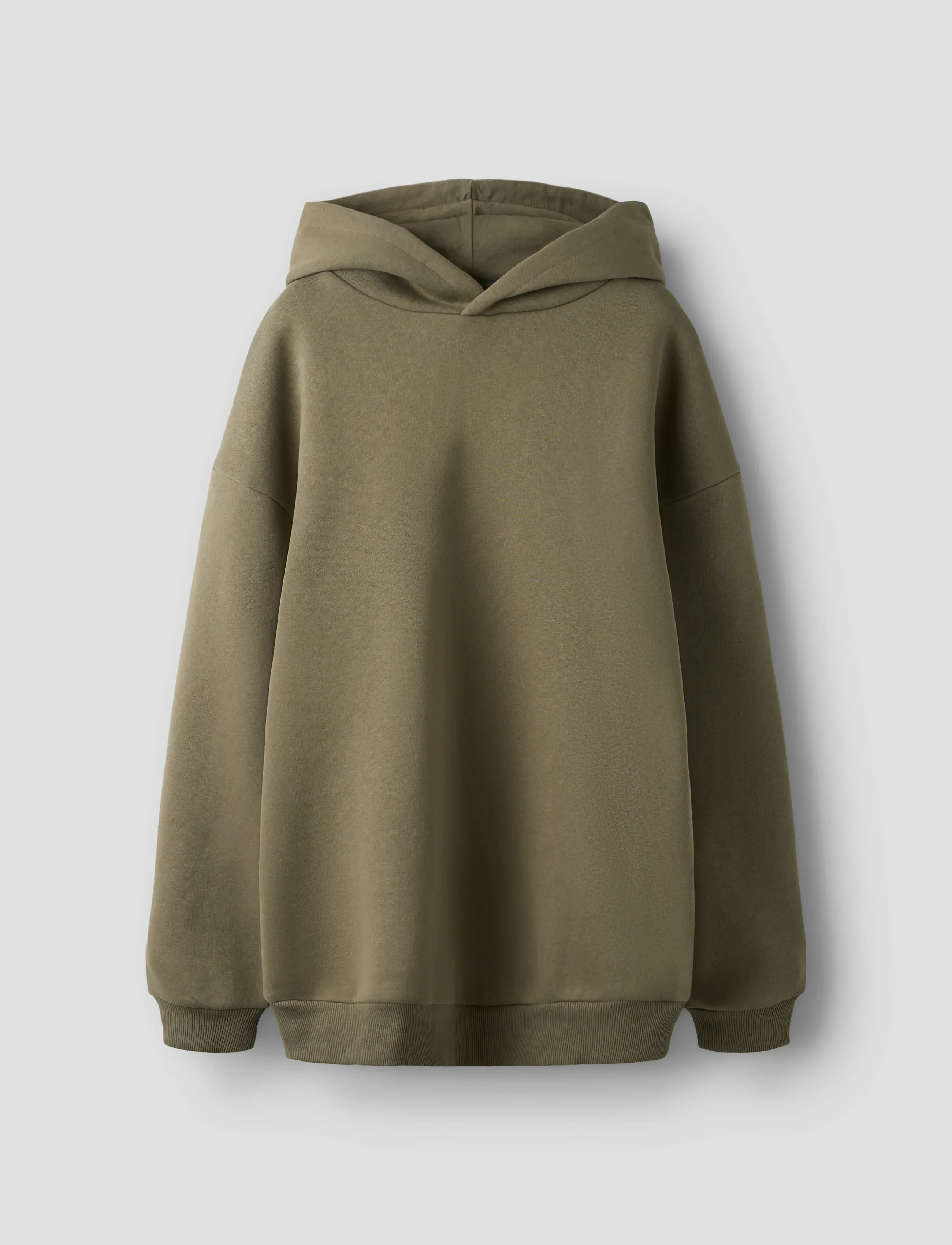 LMTD NLNRENAR LS BRU LOOSE SWEAT W. HOOD - Överdelar - KALAMATA / khaki/green