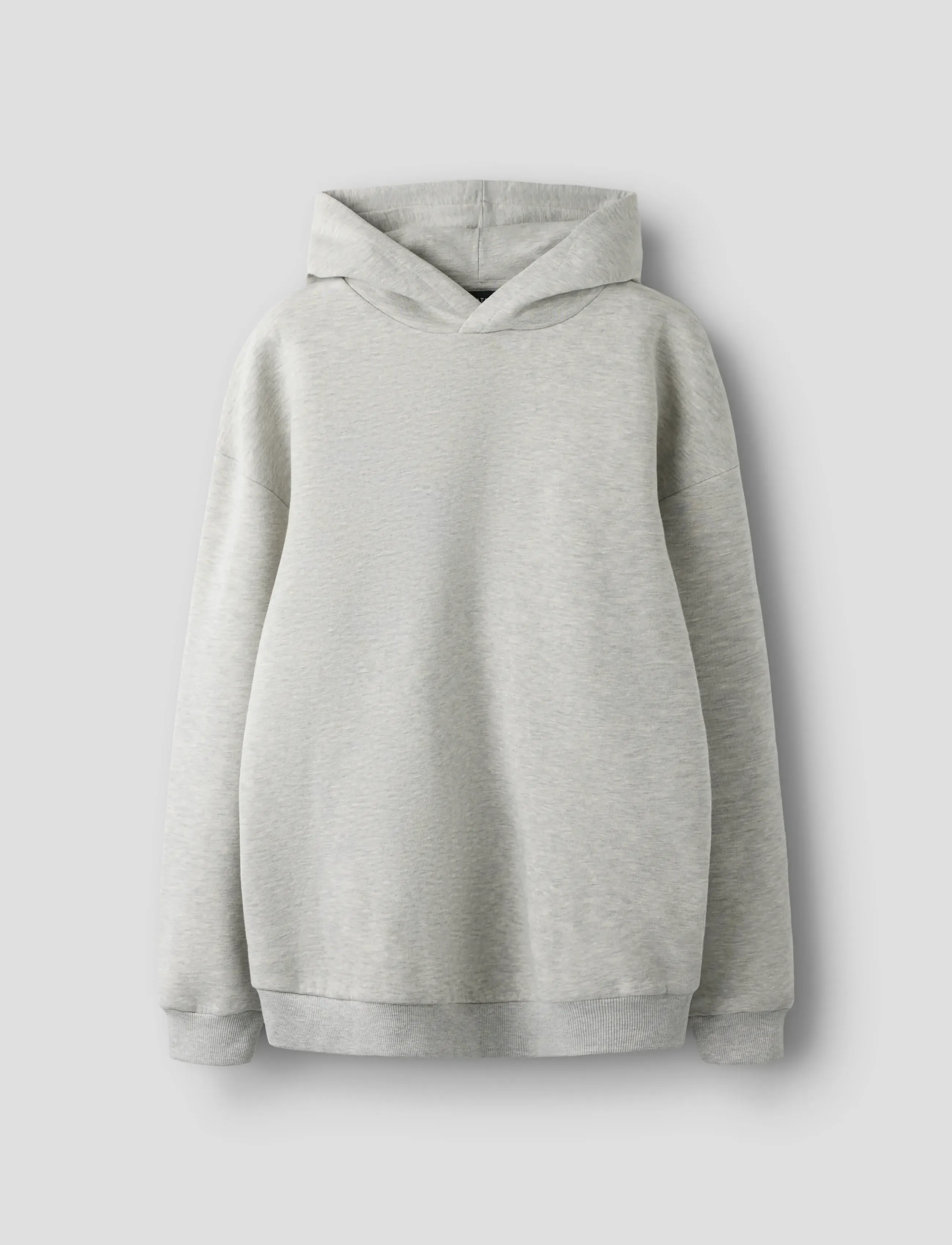 LMTD NLNRENAR LS BRU LOOSE SWEAT W. HOOD - Hoodies - LIGHT GREY MELANGE / grey