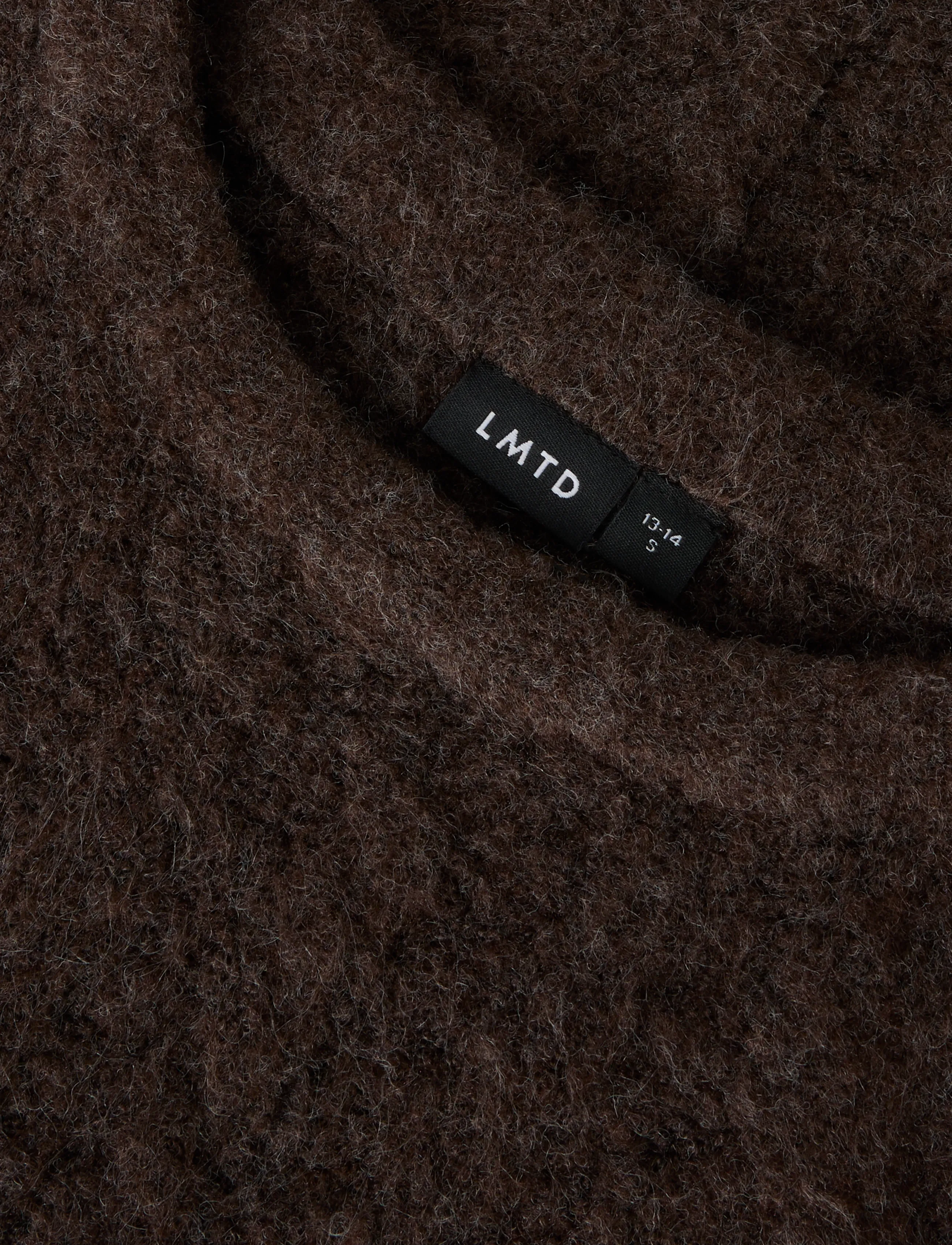 LMTD - NLFKLEAVECABLE LS SHORT KNIT NOOS - pullover - chocolate brown - 4