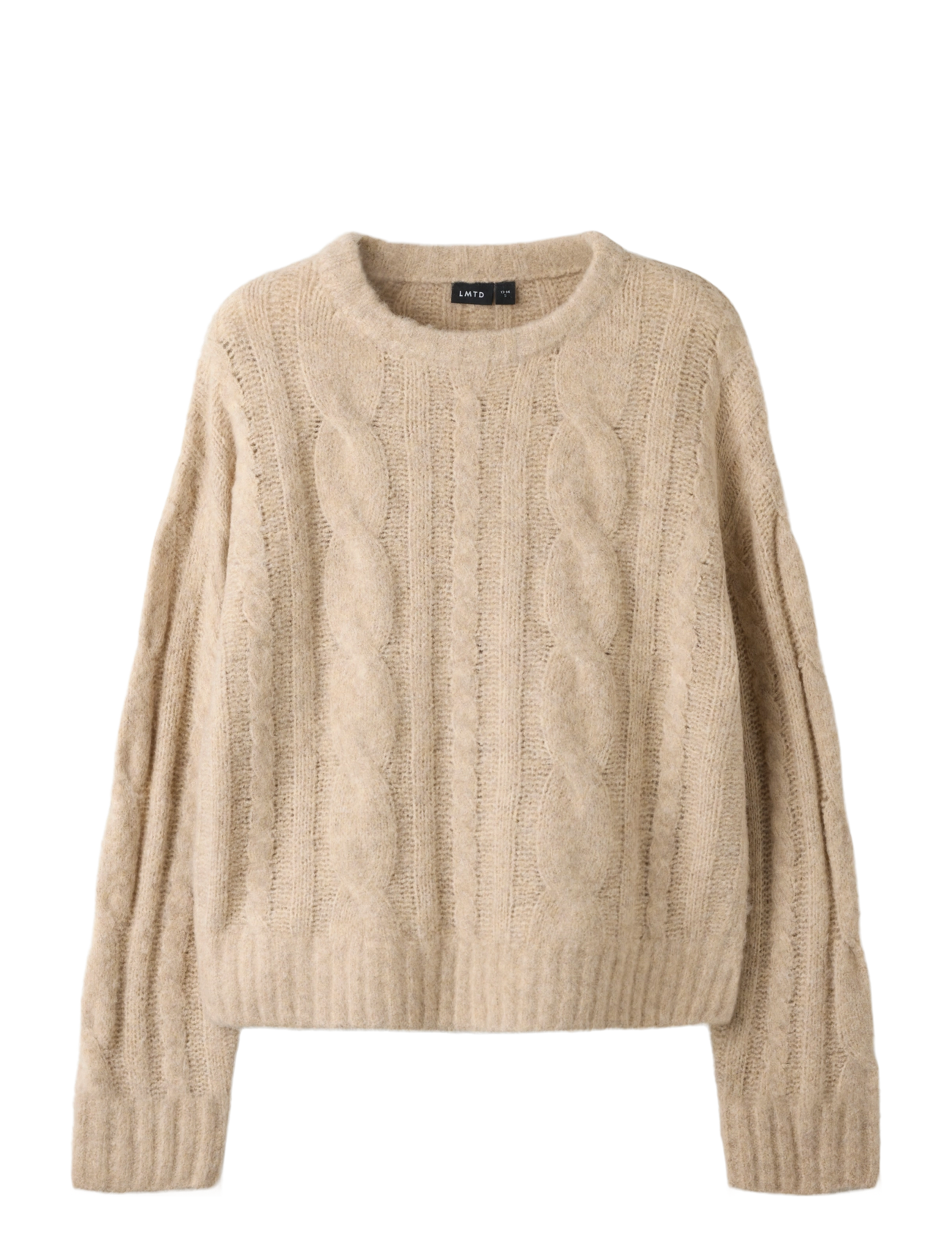 LMTD NLFKLEAVECABLE LS SHORT KNIT NOOS - LMTD - OATMEAL / beige