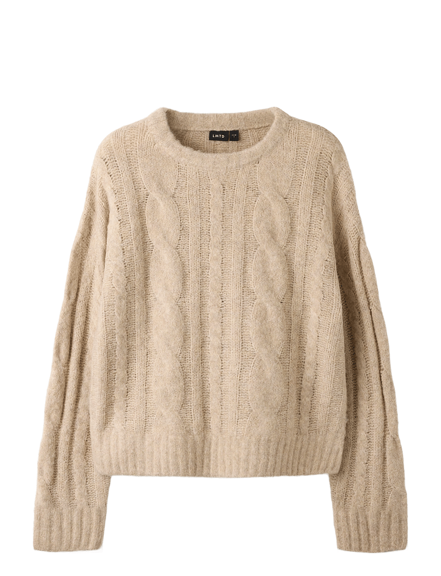 LMTD - NLFKLEAVECABLE LS SHORT KNIT NOOS - pullover - oatmeal - 0