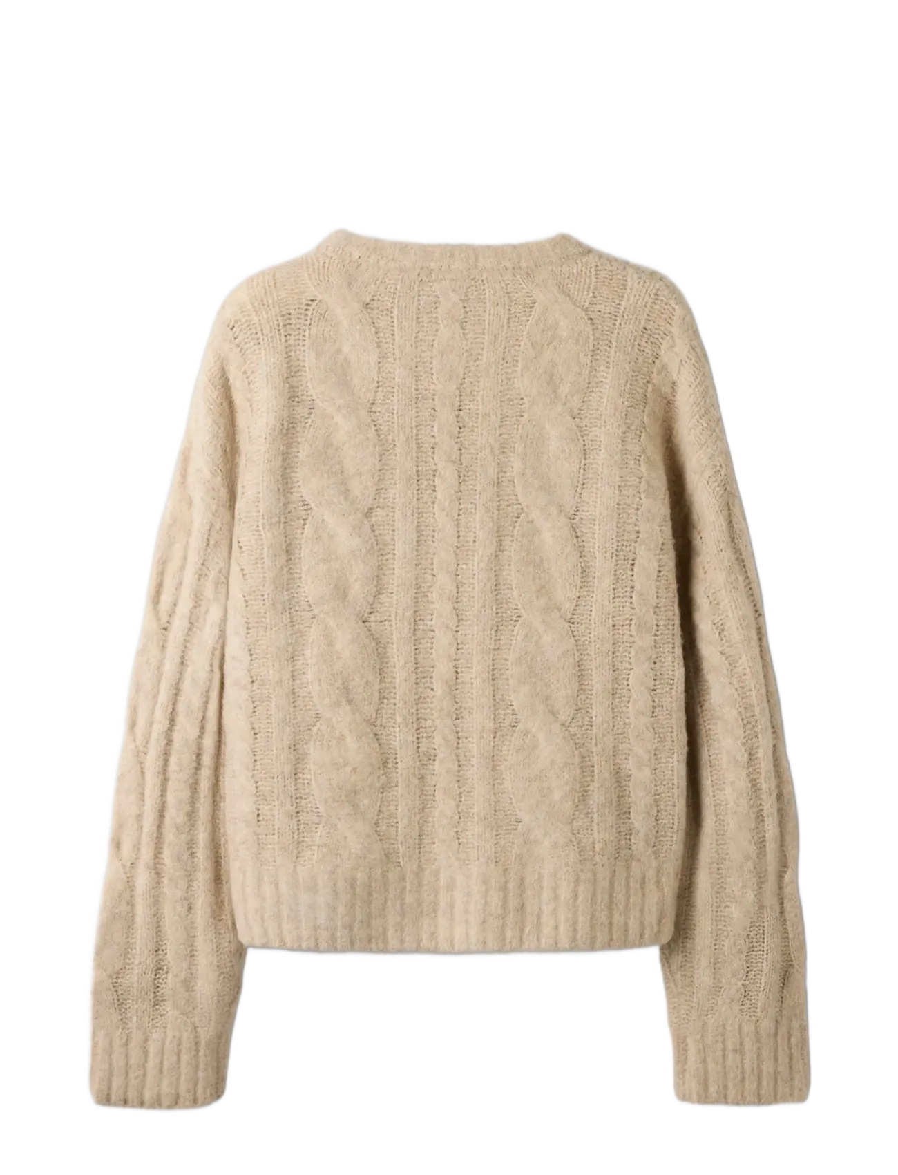 LMTD - NLFKLEAVECABLE LS SHORT KNIT NOOS - pullover - oatmeal - 1
