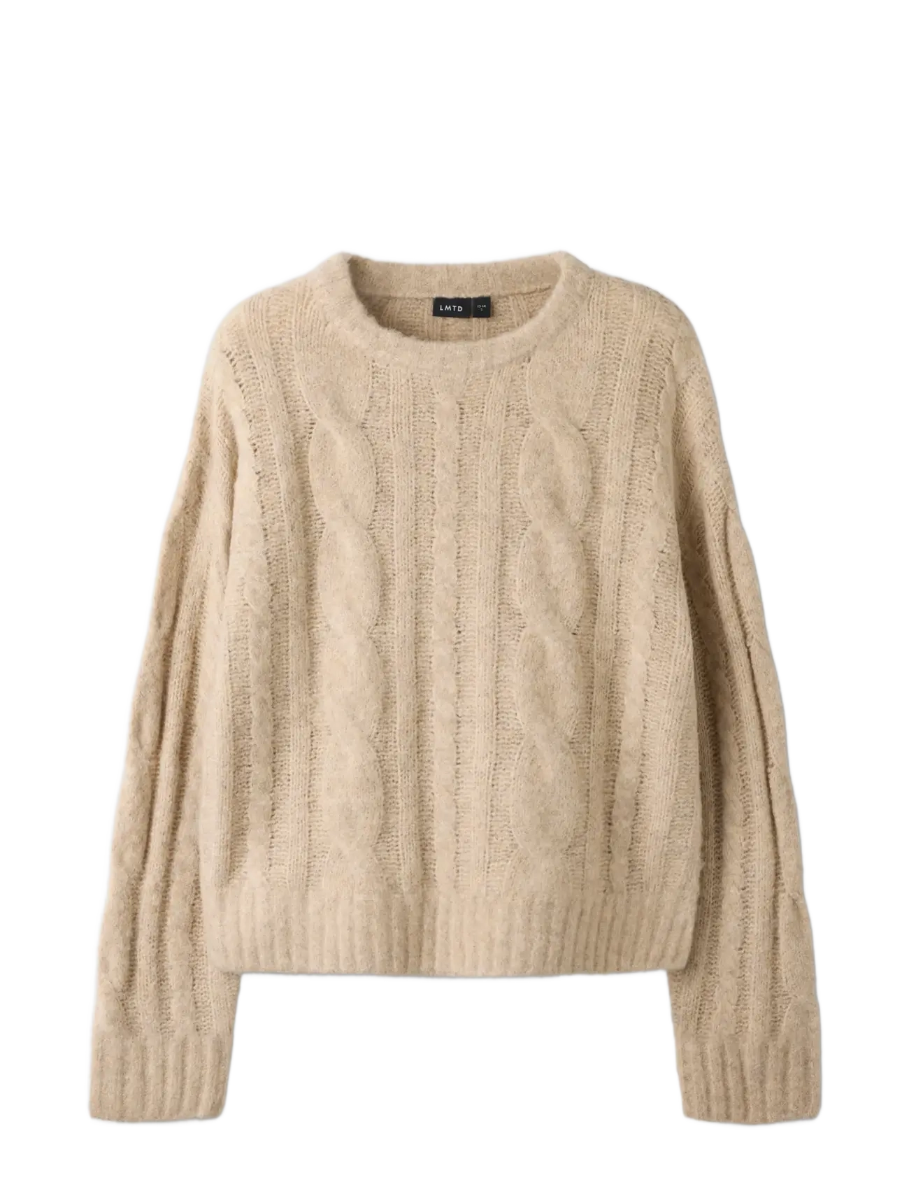 LMTD - NLFKLEAVECABLE LS SHORT KNIT NOOS - pullover - oatmeal - 2