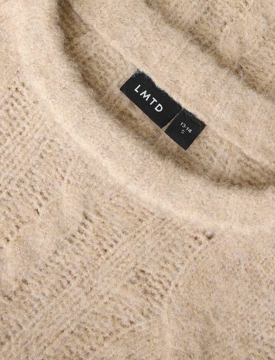 LMTD - NLFKLEAVECABLE LS SHORT KNIT NOOS - pullover - oatmeal - 5
