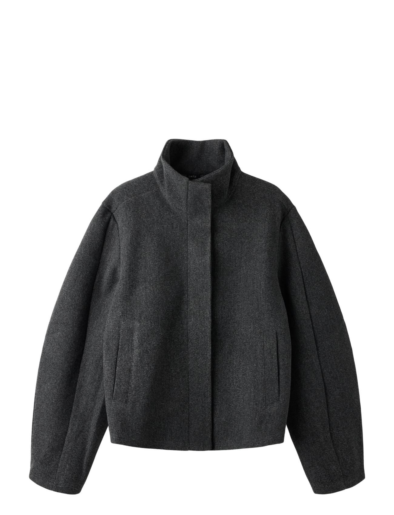 LMTD NLFBARINA LS SHORT JACKET - Yttertøy - DARK GREY MELANGE / grey