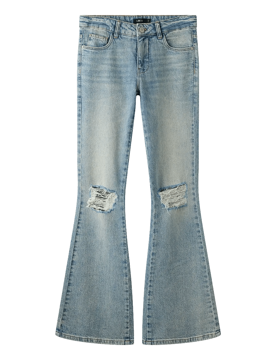 LMTD - NLFBINA USD DNM LW FLARED PANT - bootcut jeans - light blue denim - 0