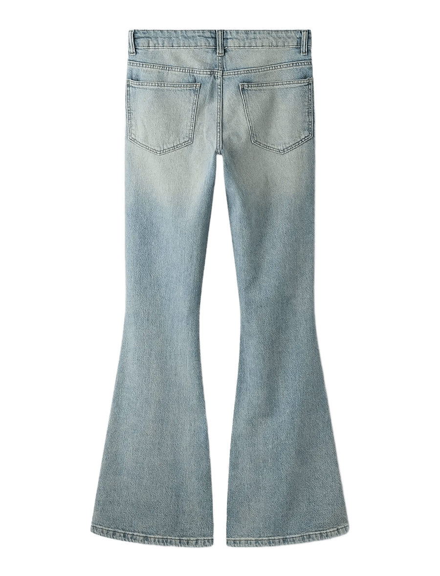 LMTD - NLFBINA USD DNM LW FLARED PANT - bootcut jeans - light blue denim - 1