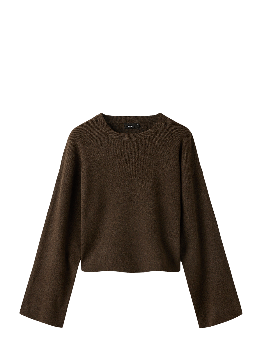 LMTD - NLFHEAVY LS SHORT FITTED KNIT - trøjer - delicioso - 0