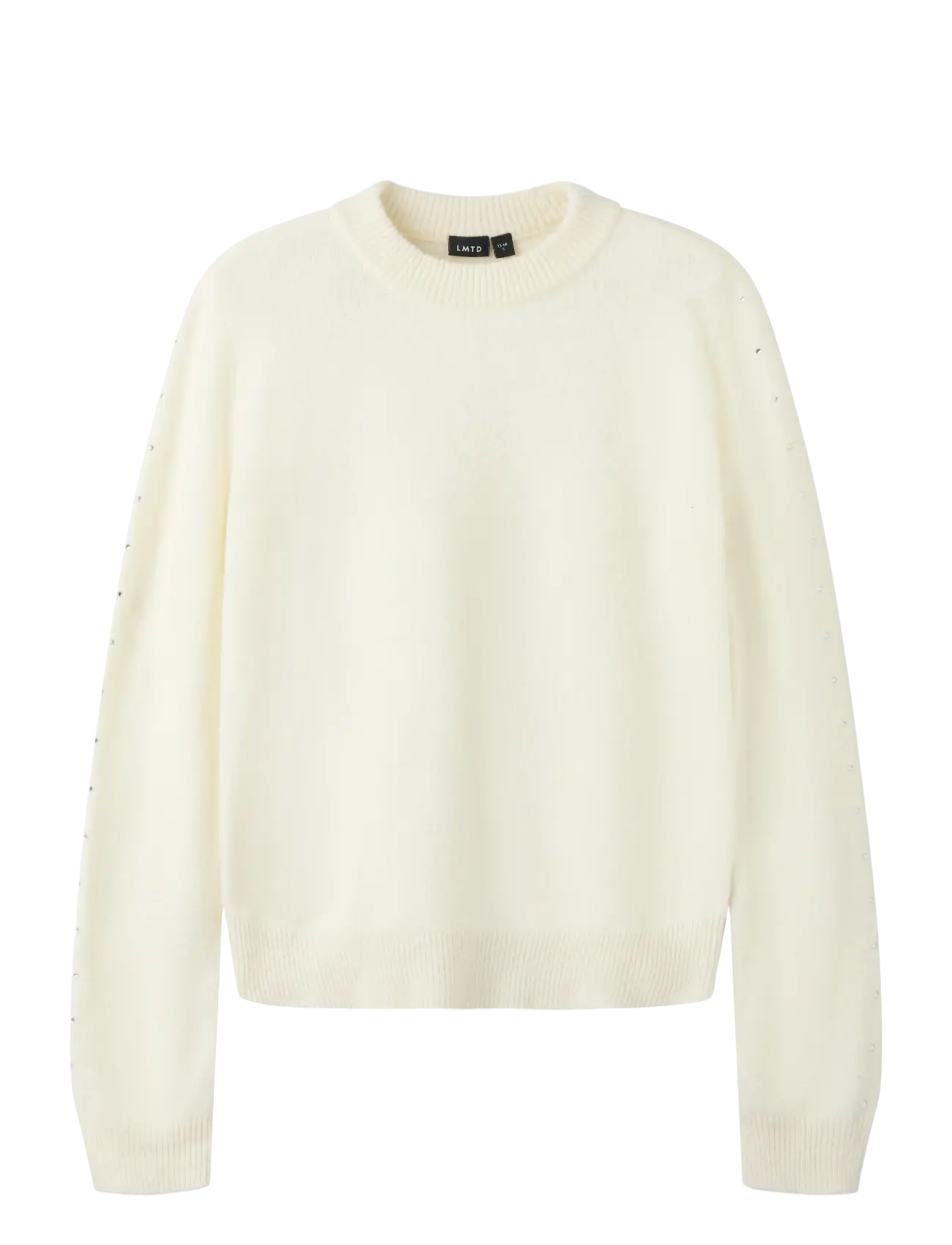 LMTD NLFLODET STUD LS SHORT S KNIT - Kinder 98-134 - ANTIQUE WHITE / cream
