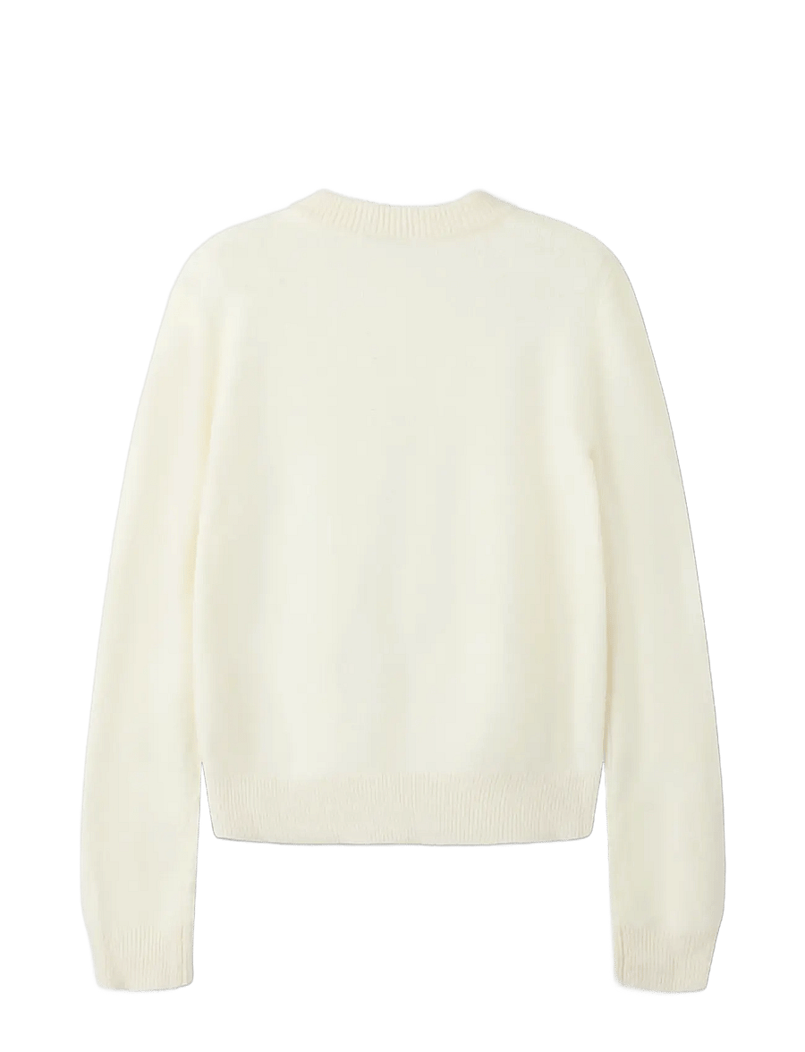 LMTD - NLFLODET STUD LS SHORT S KNIT - pullover - antique white - 1
