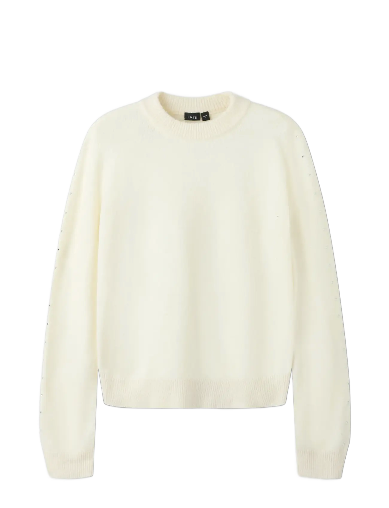 LMTD - NLFLODET STUD LS SHORT S KNIT - pullover - antique white - 2