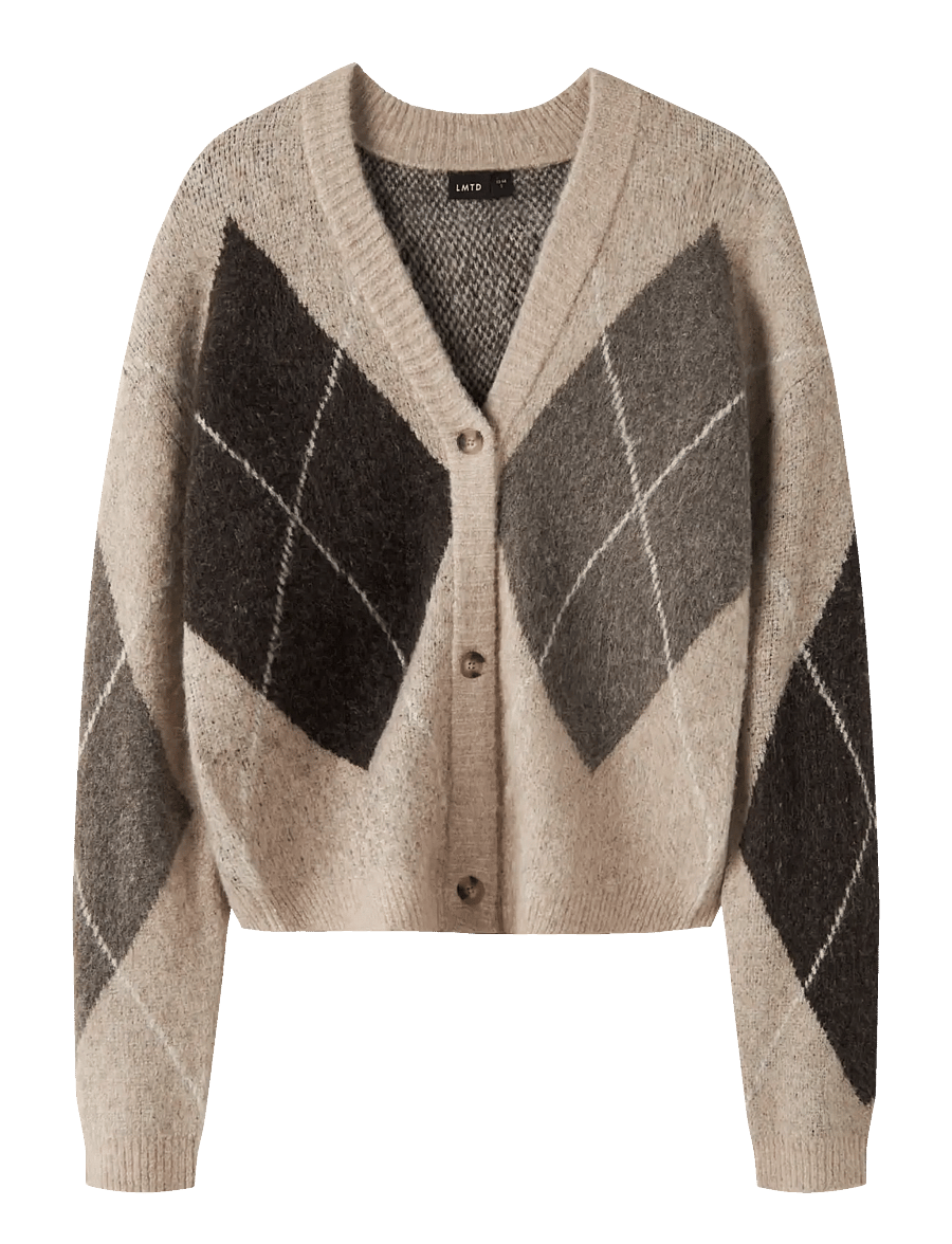 LMTD - NLFKLEAVEHARLEKIN LS SHORT KNIT CARDIGAN - koftor - peyote - 0