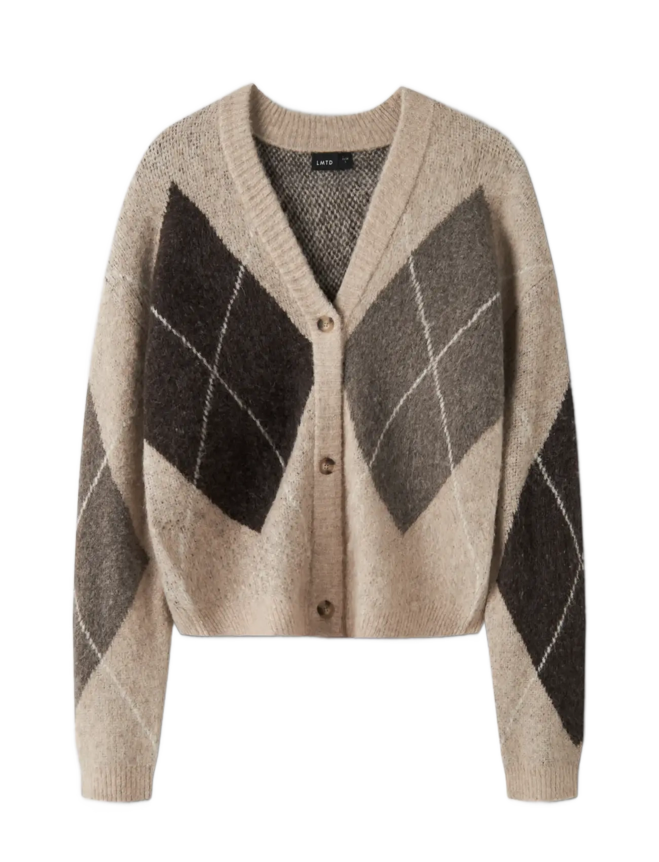 LMTD - NLFKLEAVEHARLEKIN LS SHORT KNIT CARDIGAN - cardigans - peyote - 2