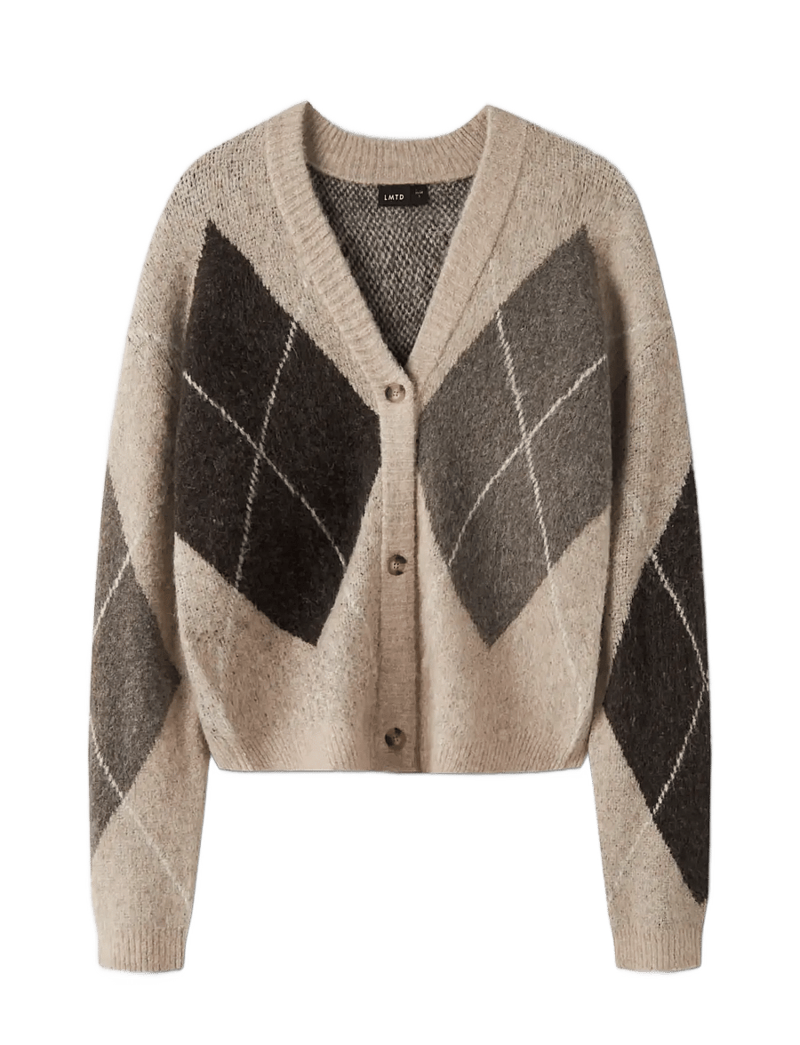 LMTD - NLFKLEAVEHARLEKIN LS SHORT KNIT CARDIGAN - koftor - peyote - 2