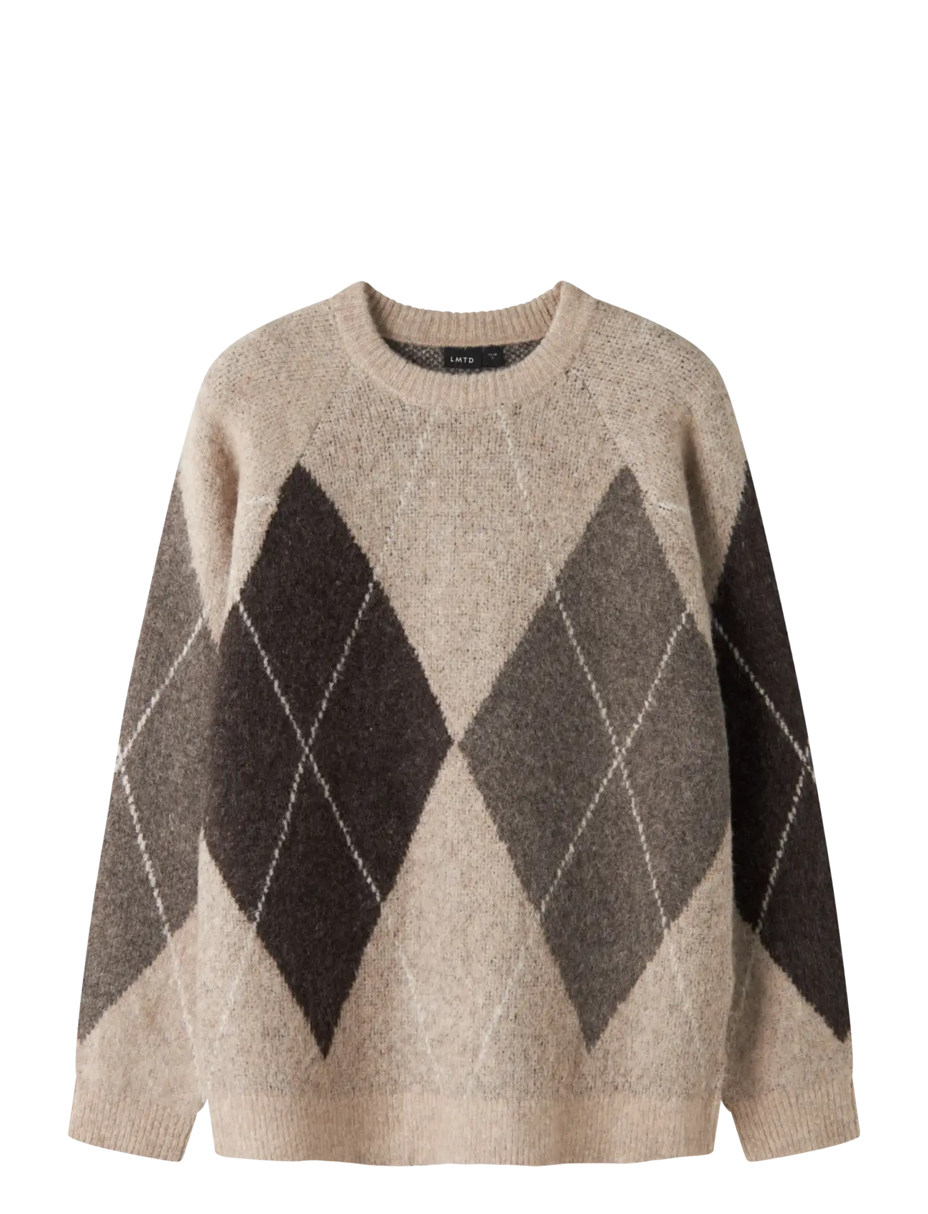 LMTD NLFKLEAVEHARLEKIN LS SHORT KNIT - LMTD - PEYOTE / beige