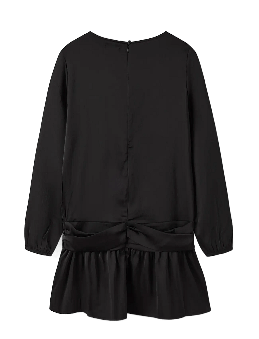 LMTD - NLFROSTA LS SHORT DRESS - pirate black - 1
