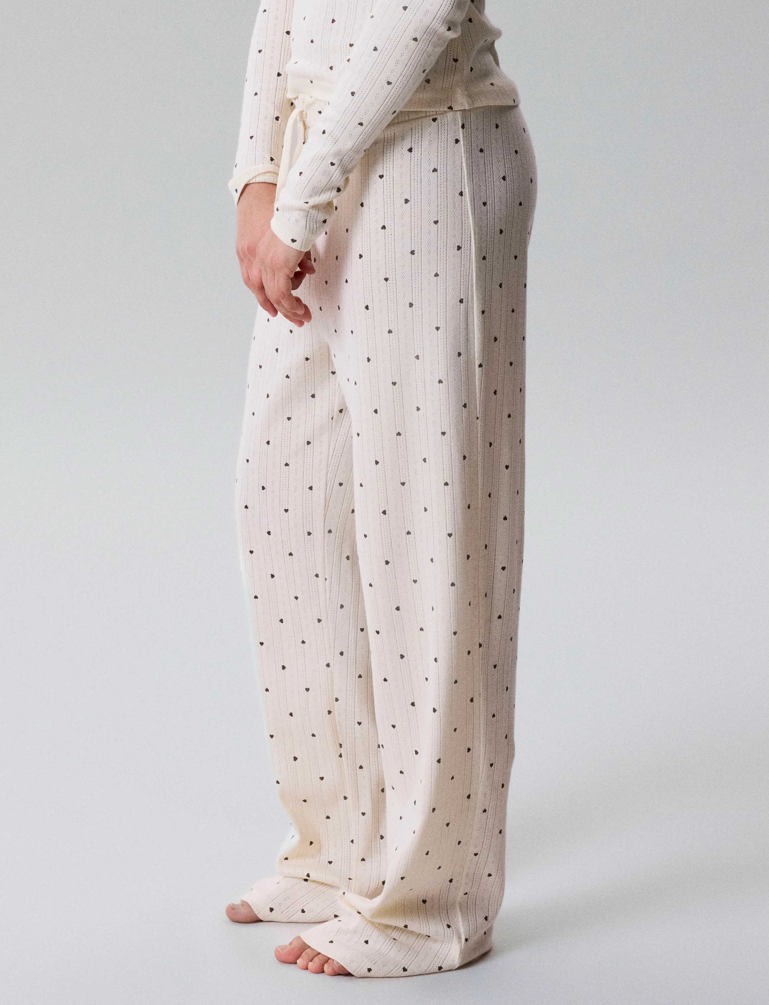 LMTD - NLFSOMINA LS POINTELLE NIGHTSET - pyjama-sets - antique white - 4