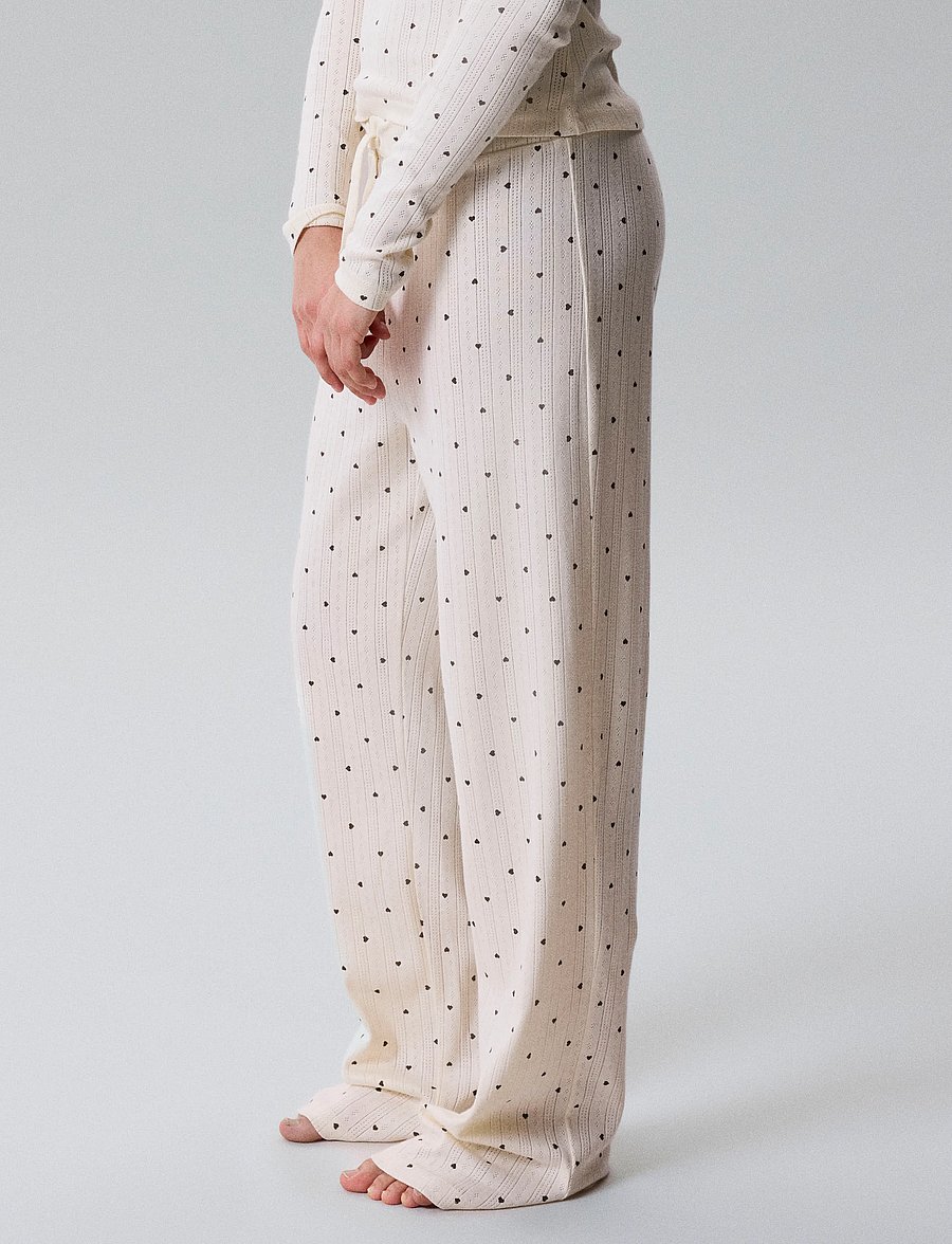 LMTD - NLFSOMINA LS POINTELLE NIGHTSET - pyjama-sets - antique white - 4