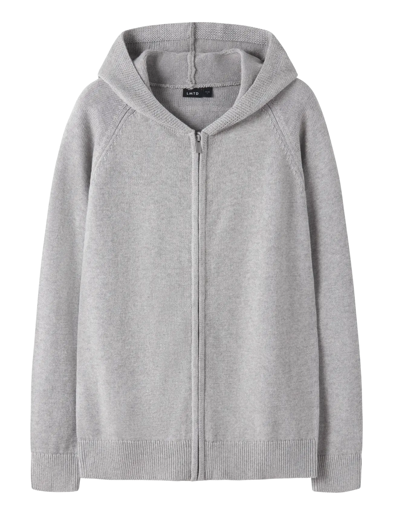 LMTD NLMNATALAN LS KNIT HOOD CARDIGAN - Light jackets - GREY MELANGE / grey