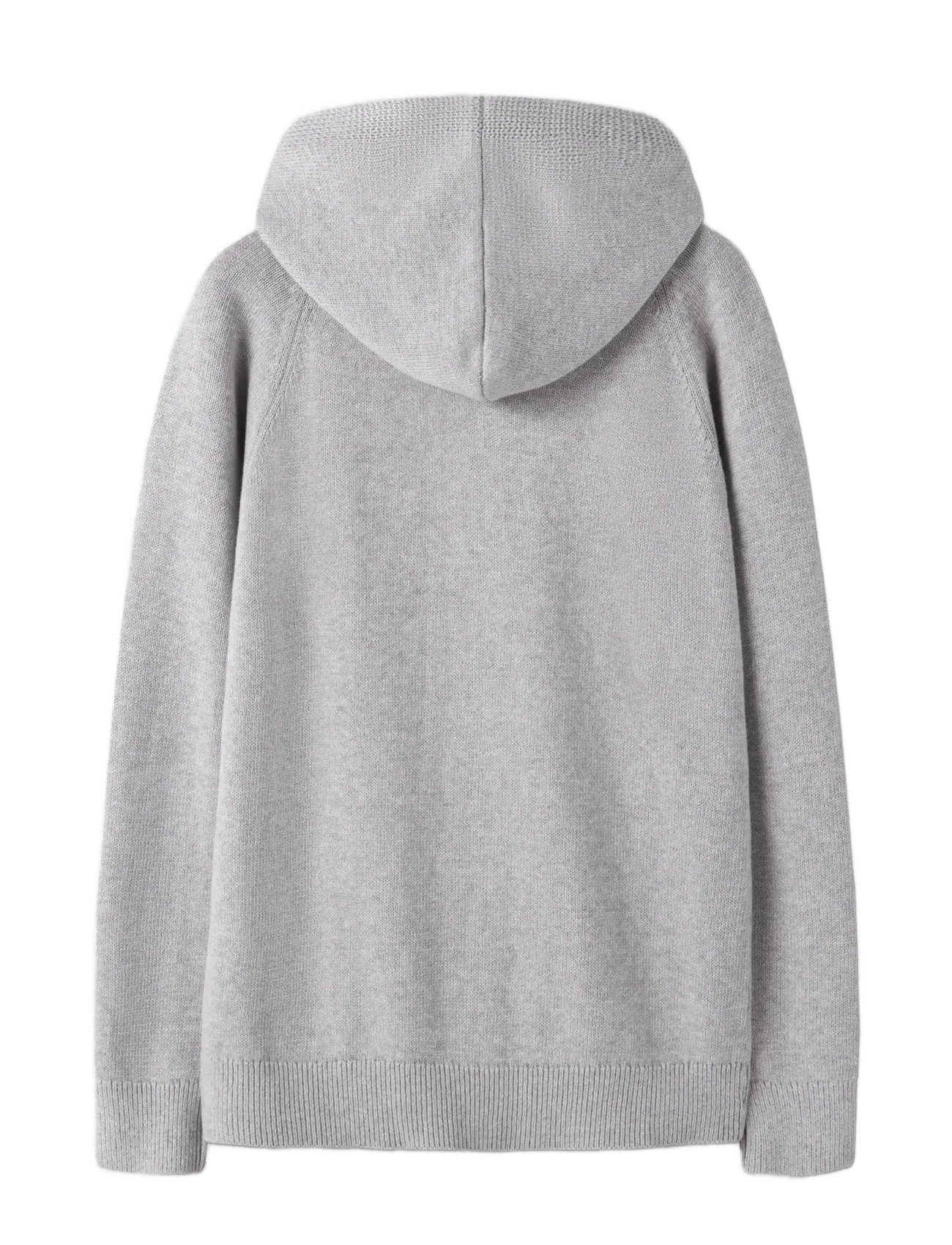LMTD - NLMNATALAN LS KNIT HOOD CARDIGAN - light jackets - grey melange - 1
