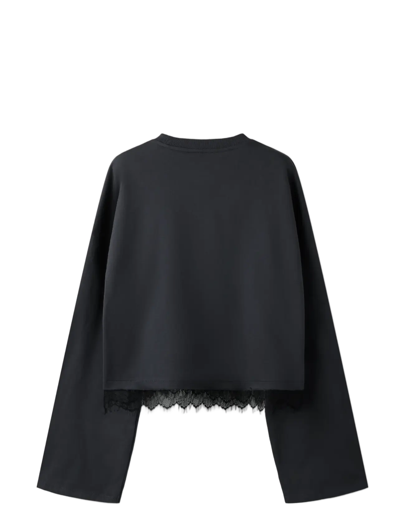 LMTD - NLFBELLA LS LACE TOP - black oyster - 1