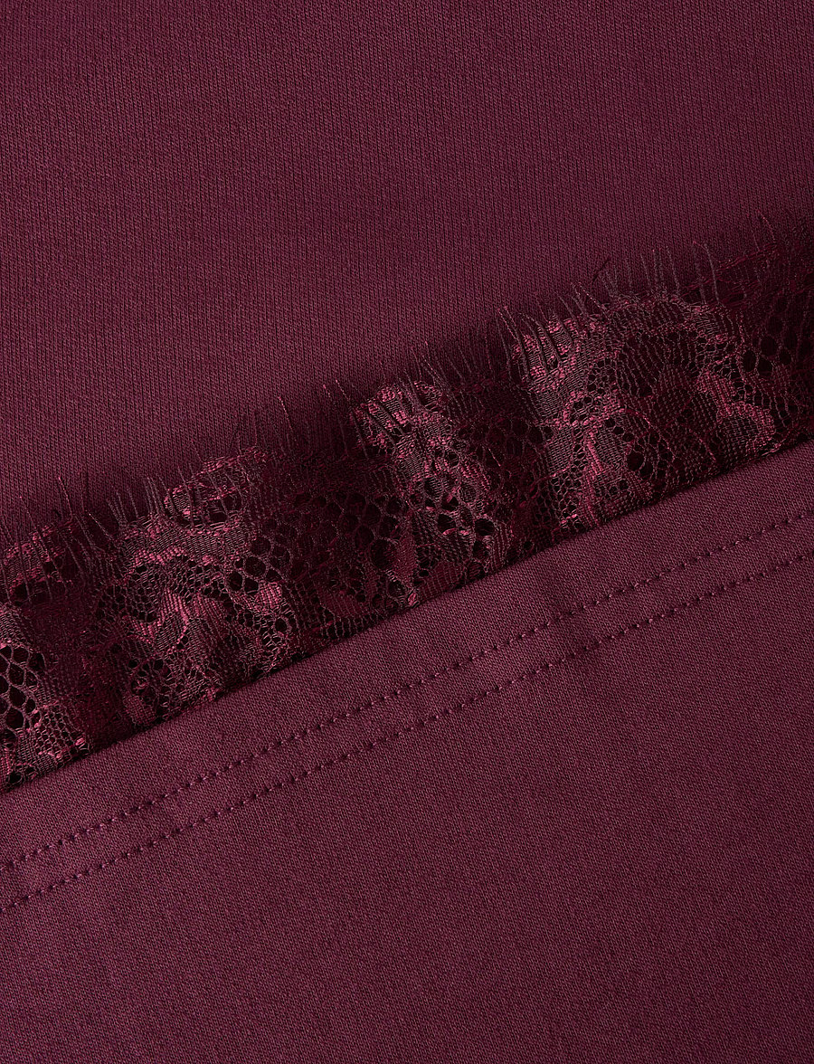 LMTD - NLFBELLA LS LACE TOP - långärmade t-shirts - fig - 1
