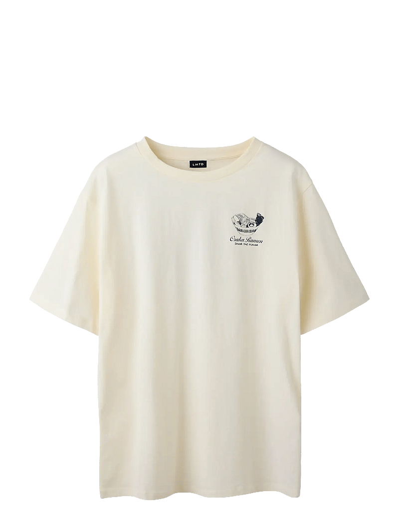 LMTD - NLMRAMEN SS L TOP - kortärmade t-shirts - antique white - 0