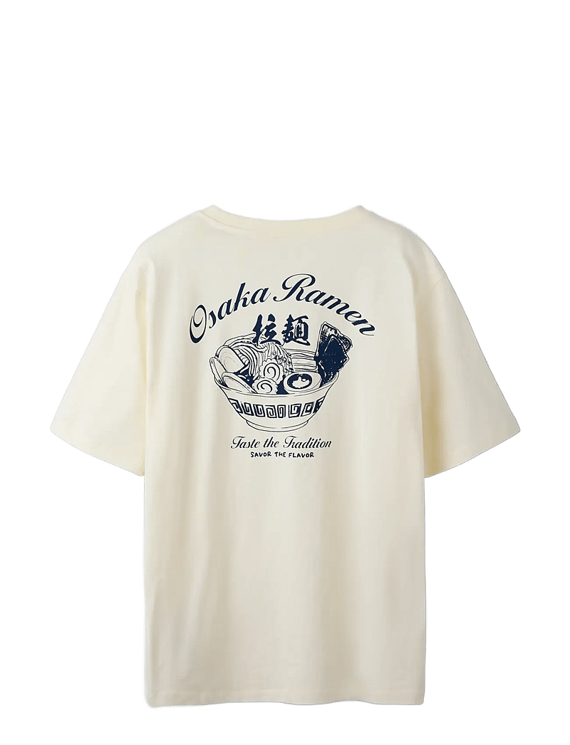 LMTD - NLMRAMEN SS L TOP - kortärmade t-shirts - antique white - 1