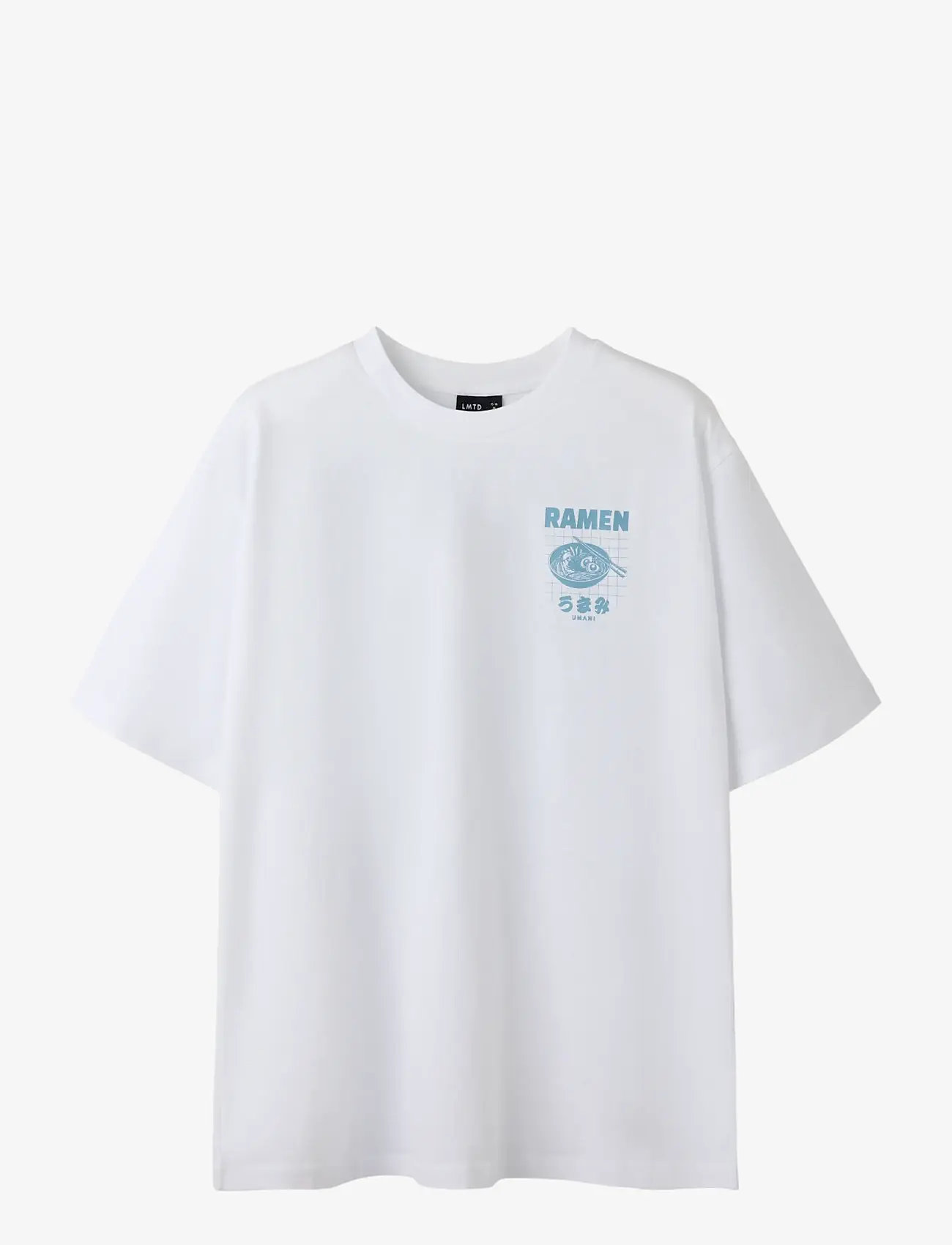 LMTD - NLMRAMEN SS L TOP - kortærmede t-shirts - bright white - 1