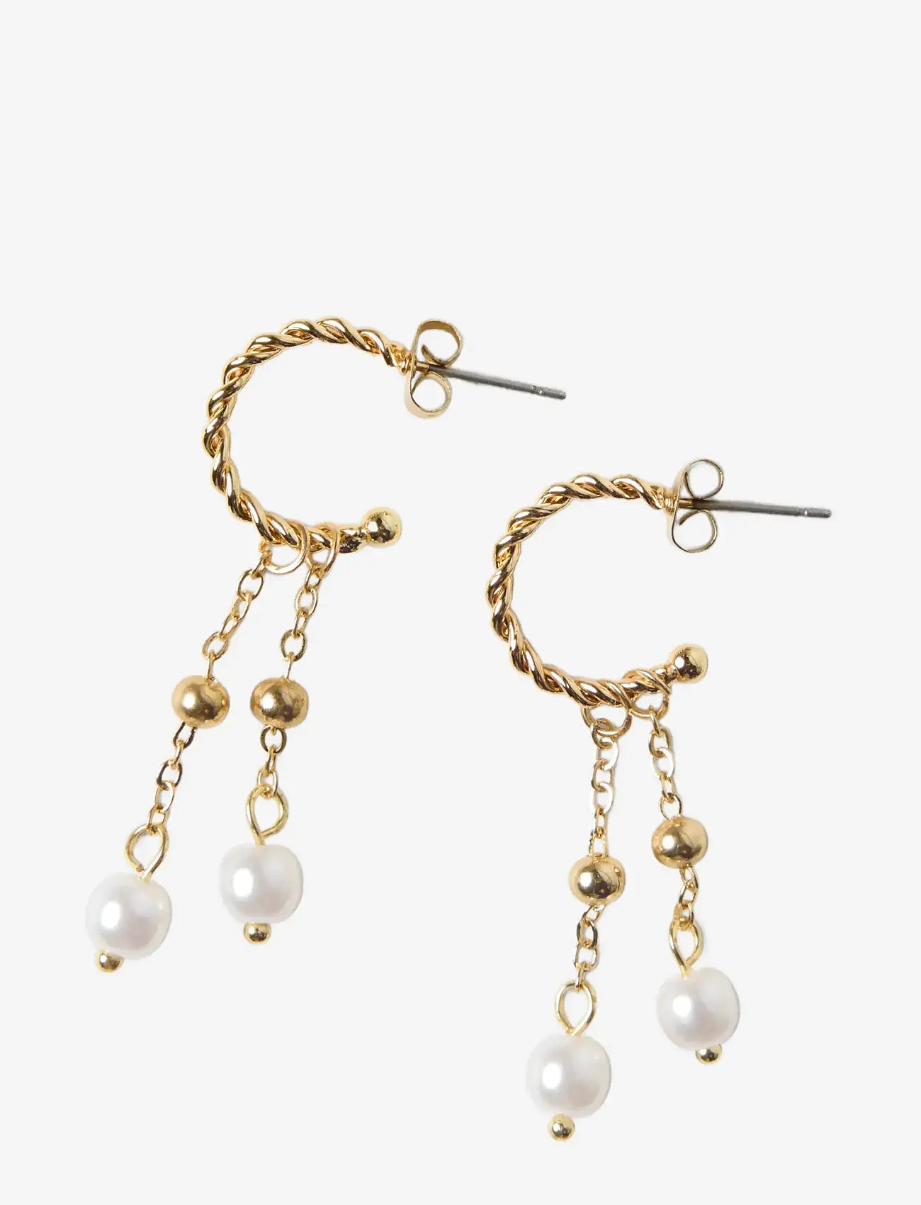LMTD - NLFPEARLY EARRINGS - earrings - gold colour - 1