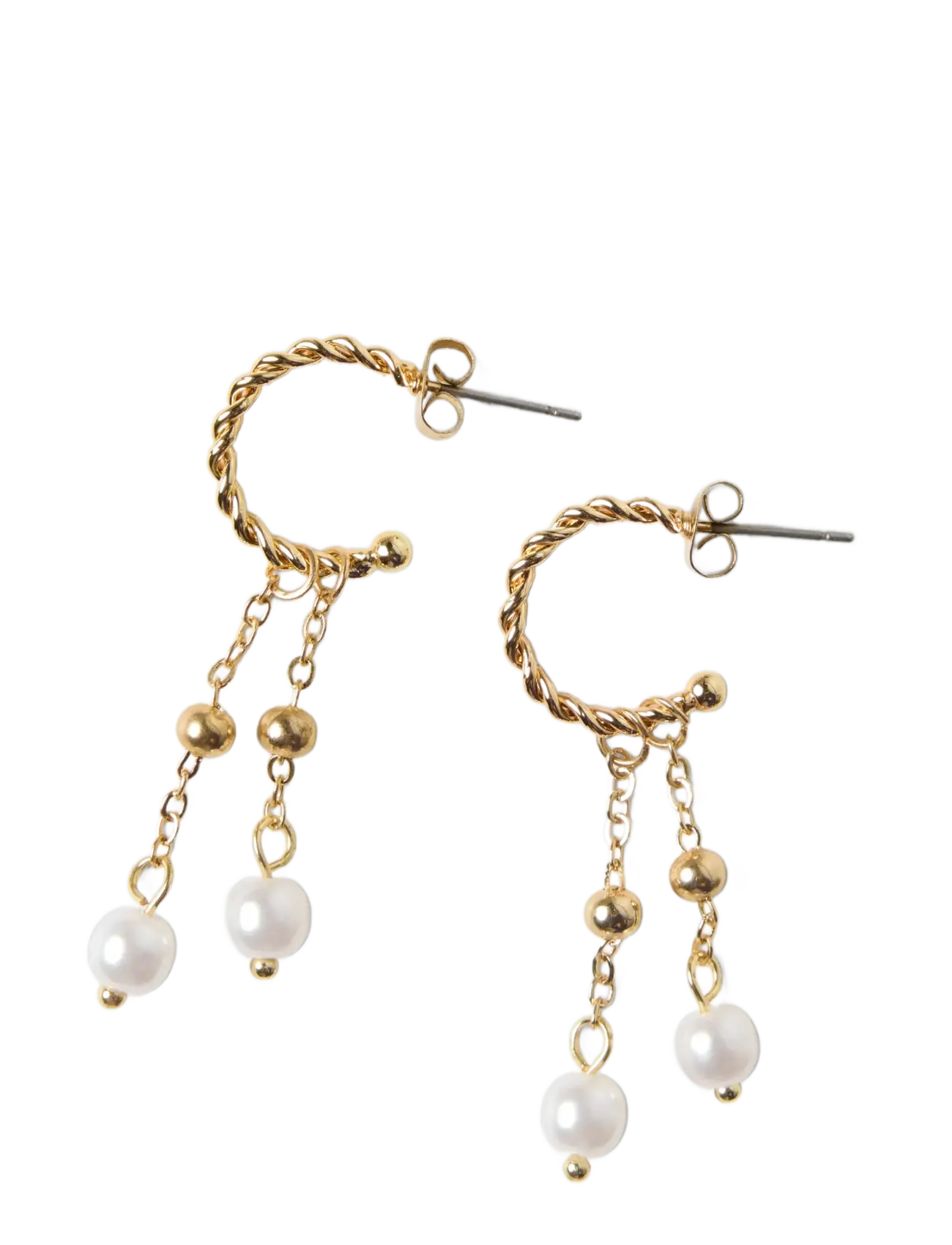 LMTD - NLFPEARLY EARRINGS - gold colour - 1