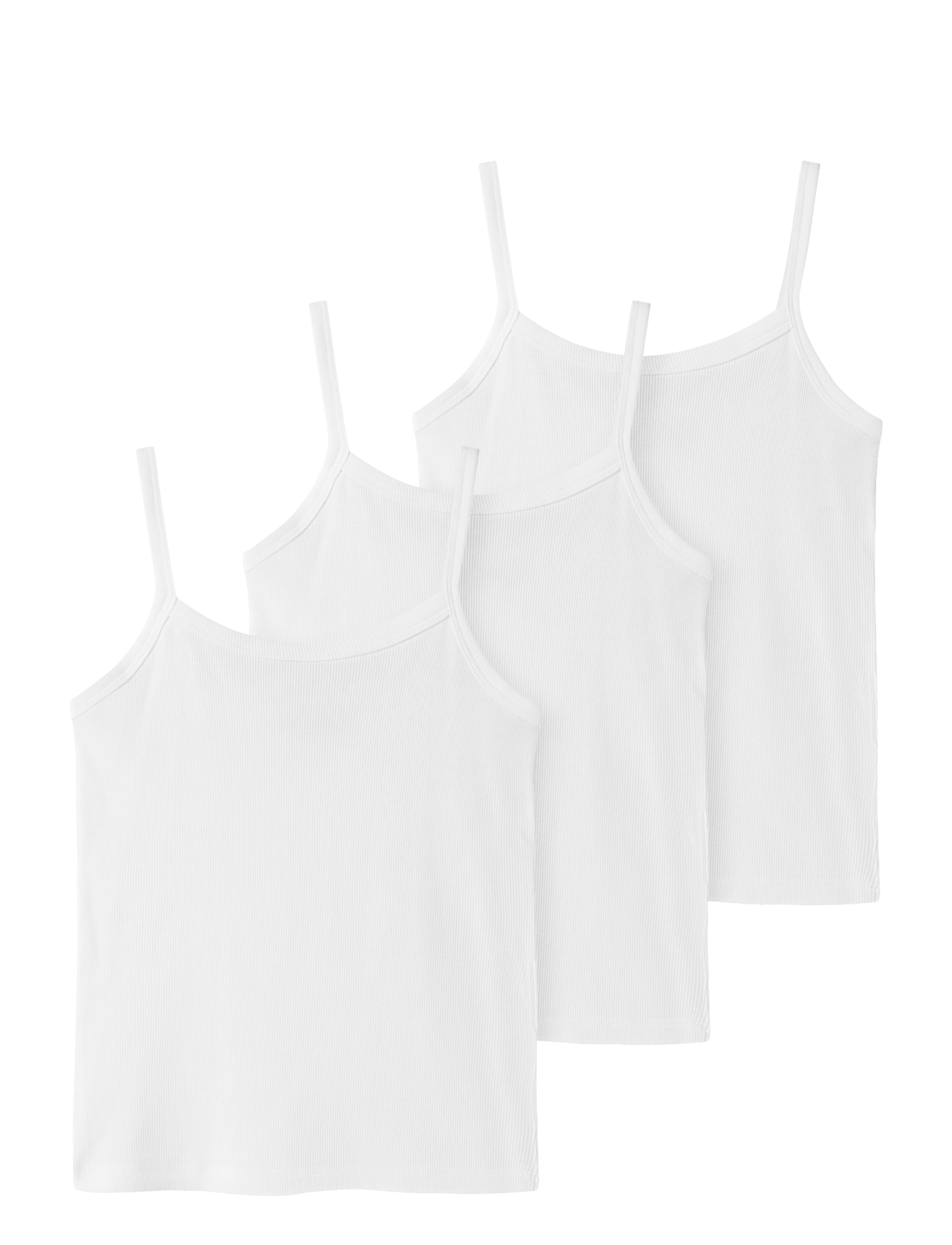 LMTD NLFHINAJA STRAP TOP 3P - T-särgid - BRIGHT WHITE / white