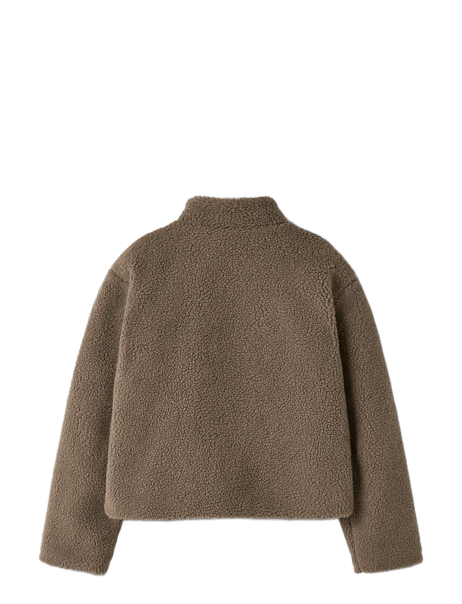 LMTD - NLFMAJOS SHORT SHERPA JACKET - fleecejacken - shitake - 1