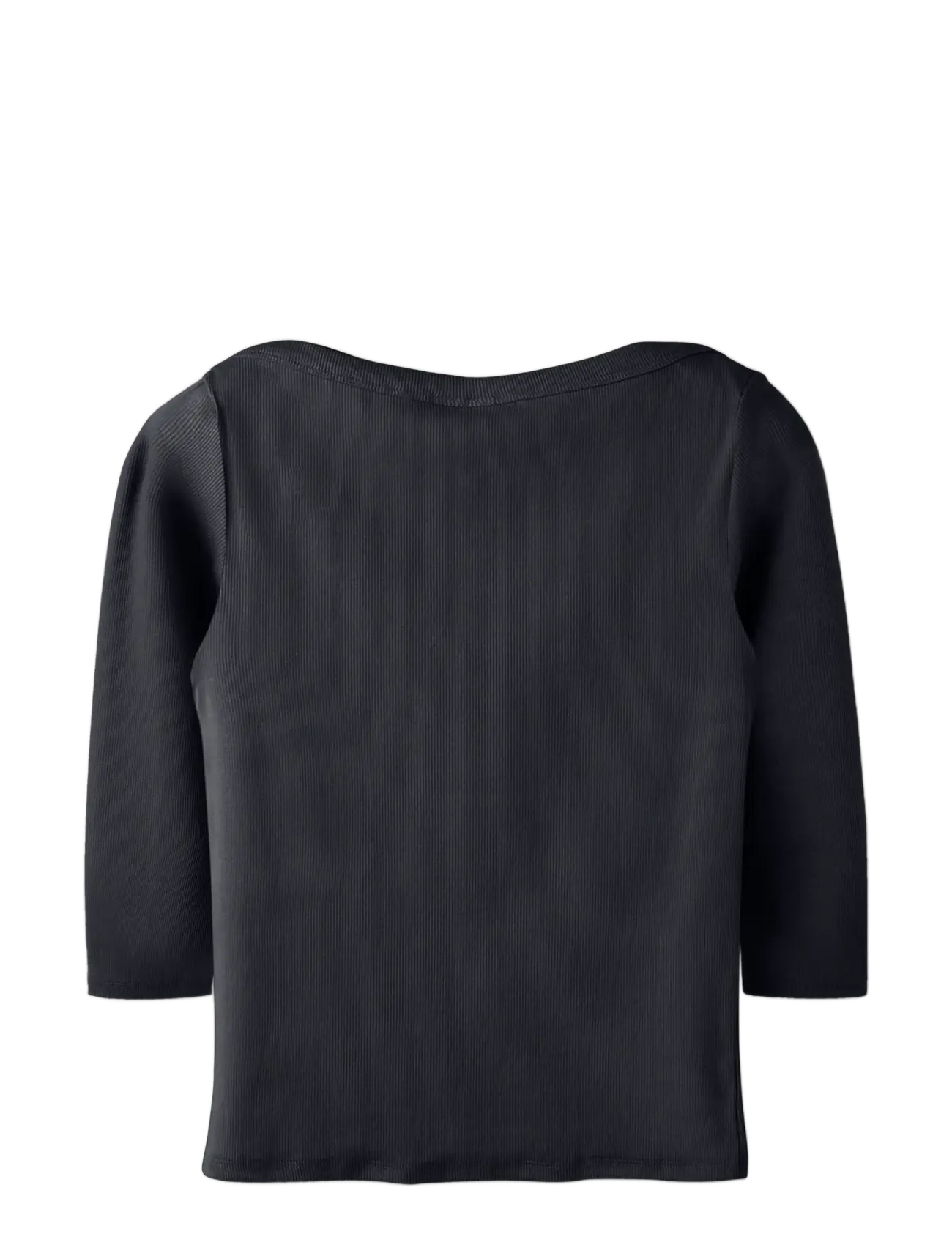LMTD - NLFENVO 3/4 SHORT BOATNECK S TOP - langærmede t-shirts - black oyster - 1