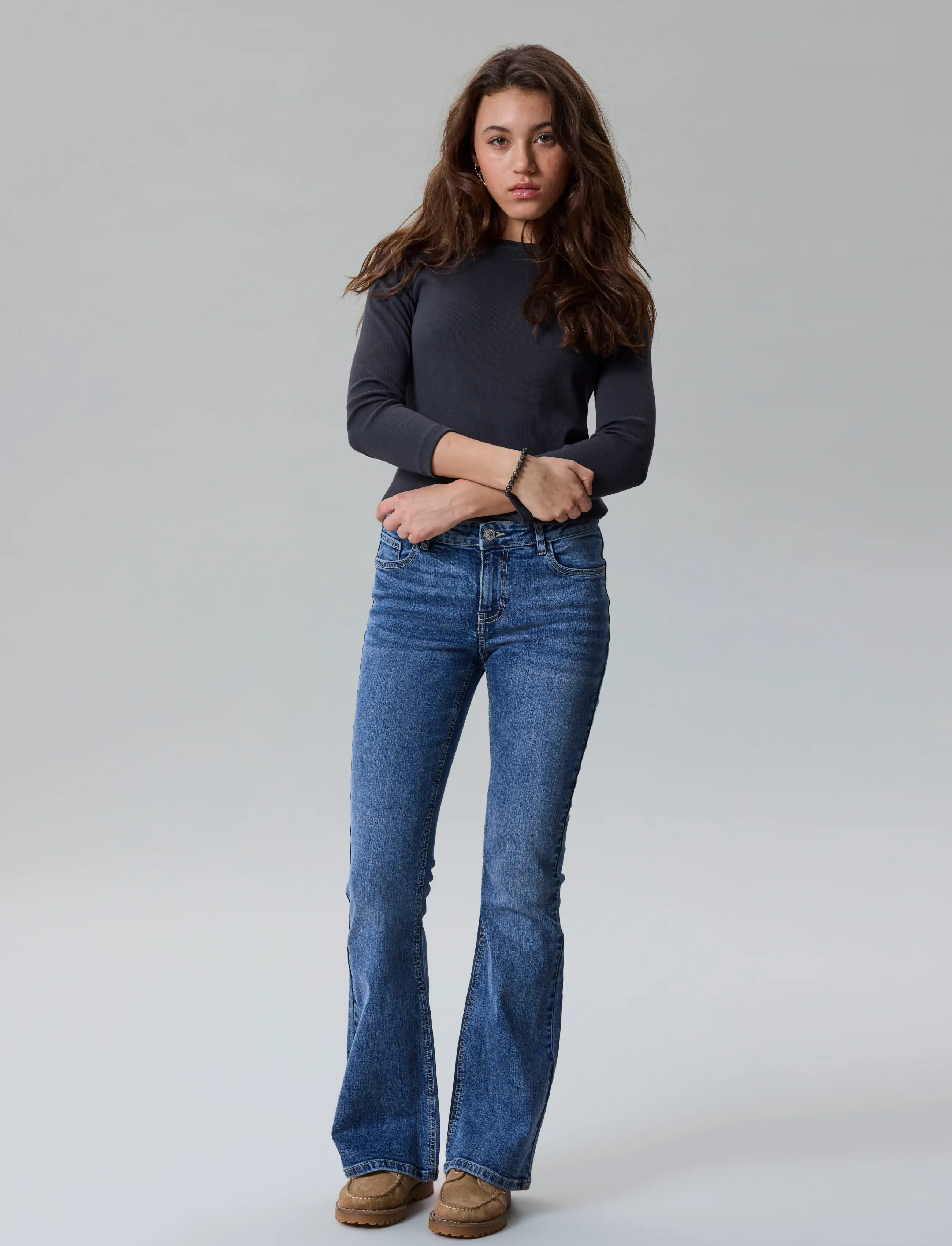 LMTD - NLFENVO 3/4 SHORT BOATNECK S TOP - langærmede t-shirts - black oyster - 2