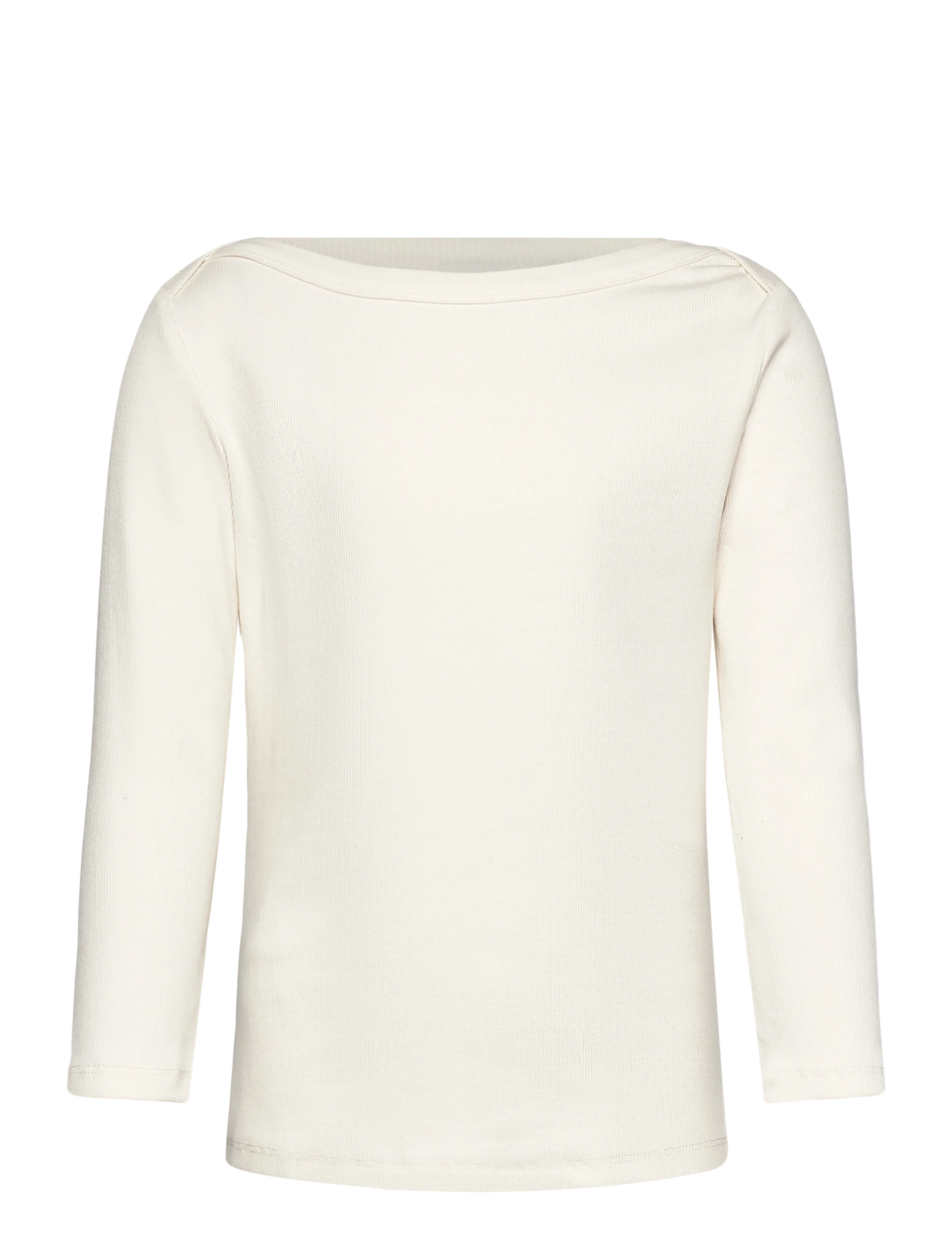 LMTD NLFENVO 3/4 SHORT BOATNECK S TOP - Basplagg - WHITE ALYSSUM / cream