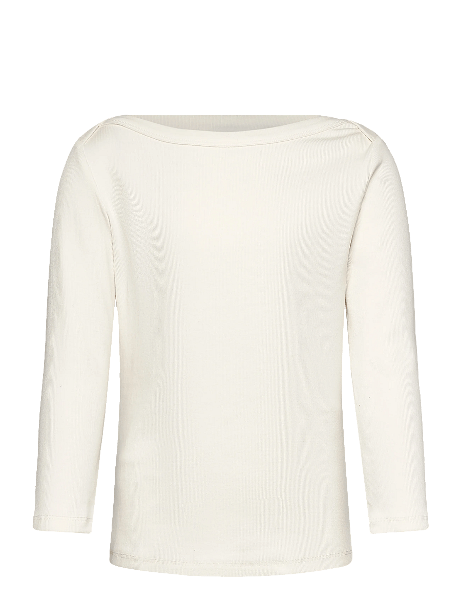 LMTD - NLFENVO 3/4 SHORT BOATNECK S TOP - langærmede t-shirts - white alyssum - 0