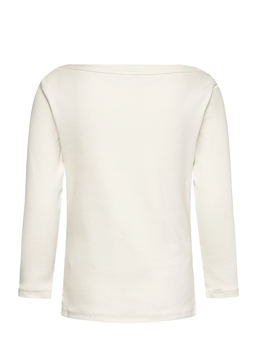 LMTD - NLFENVO 3/4 SHORT BOATNECK S TOP - langærmede t-shirts - white alyssum - 1