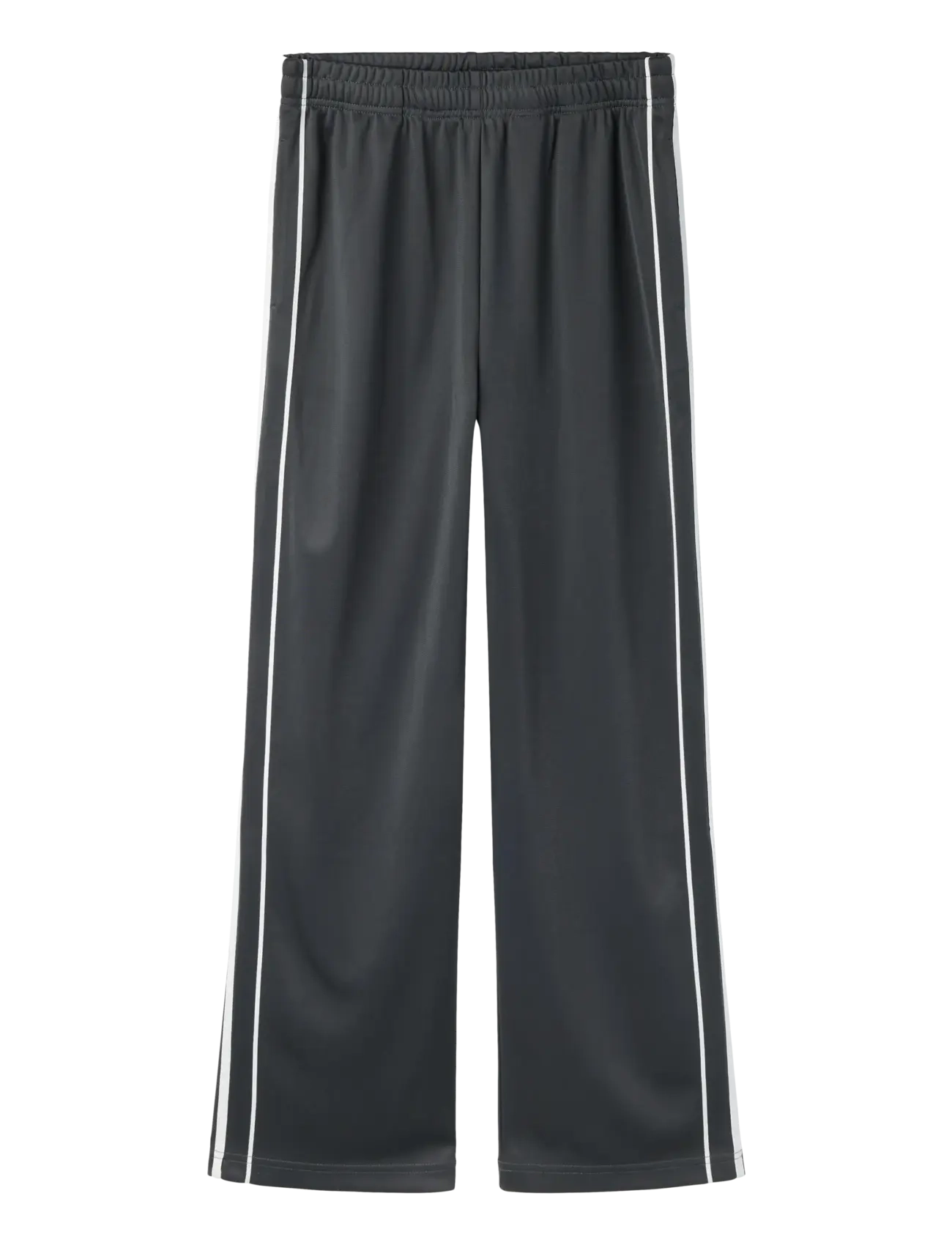 LMTD NLNKARLE WIDE PANT - Dressipüksid - BLACK OYSTER / white