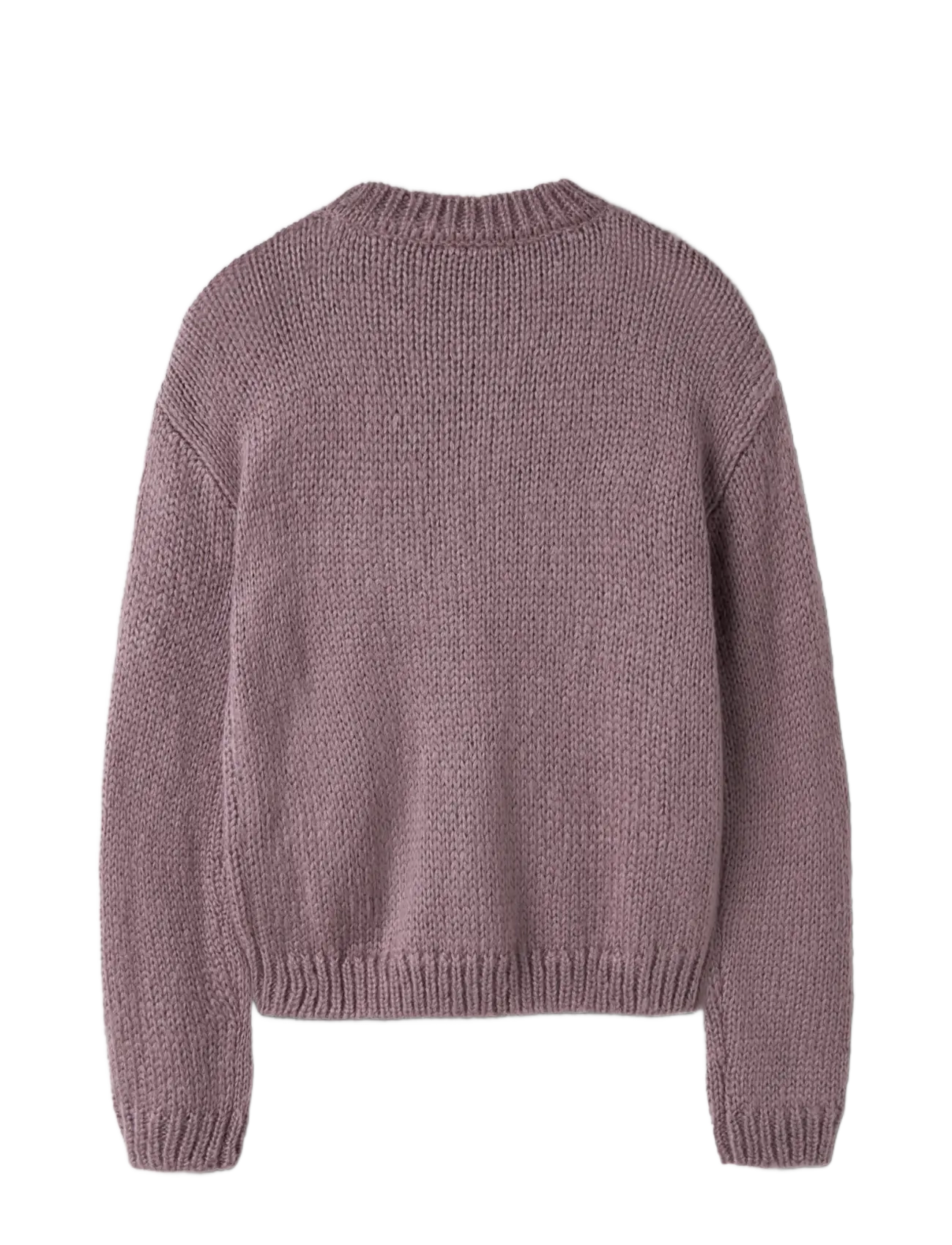 LMTD - NLFBOWSTA LS SHORT KNIT - trøjer - elderberry - 1