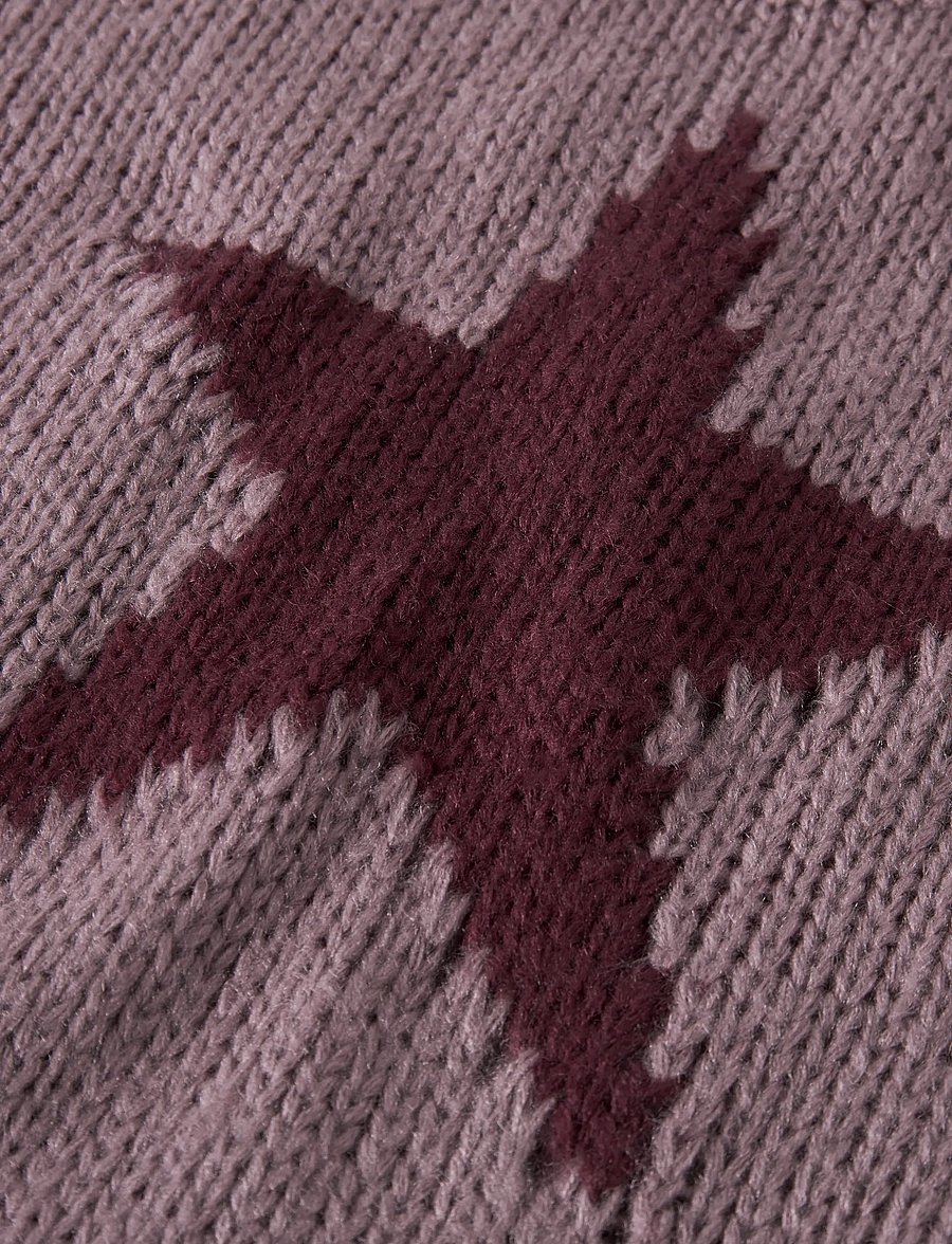 LMTD - NLFBOWSTA LS SHORT KNIT - trøjer - elderberry - 2