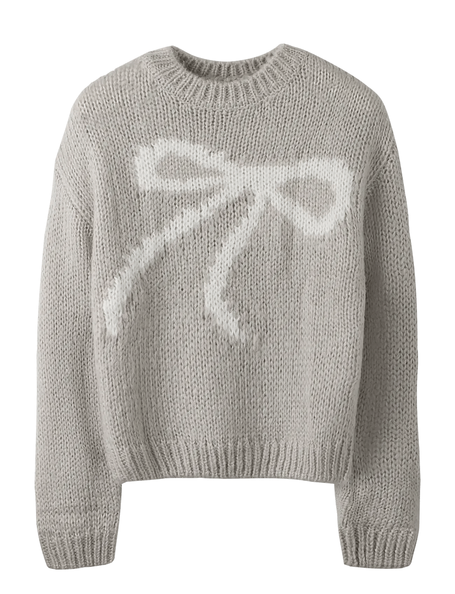 LMTD - NLFBOWSTA LS SHORT KNIT - trøjer - light grey melange - 0