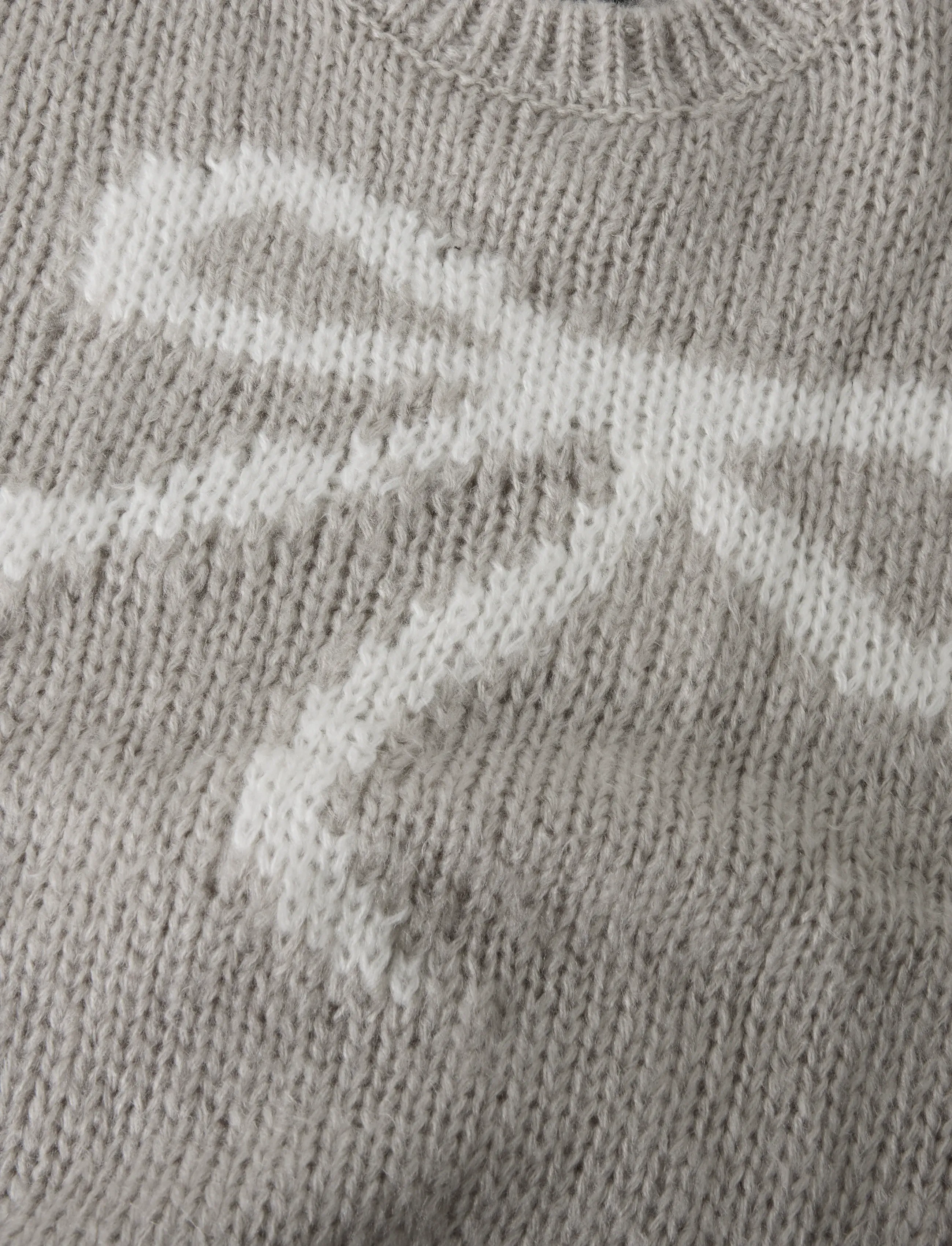LMTD - NLFBOWSTA LS SHORT KNIT - trøjer - light grey melange - 2