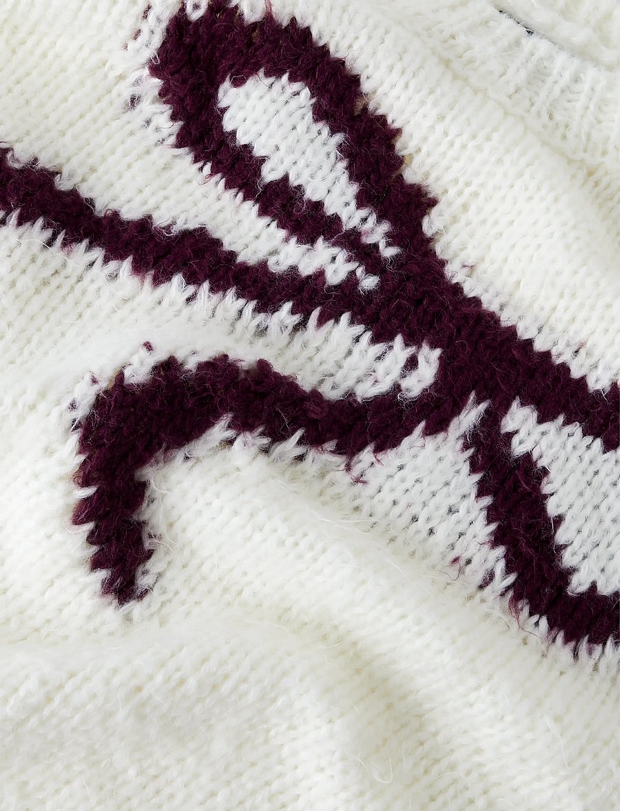 LMTD - NLFBOWSTA LS SHORT KNIT - white alyssum - 3