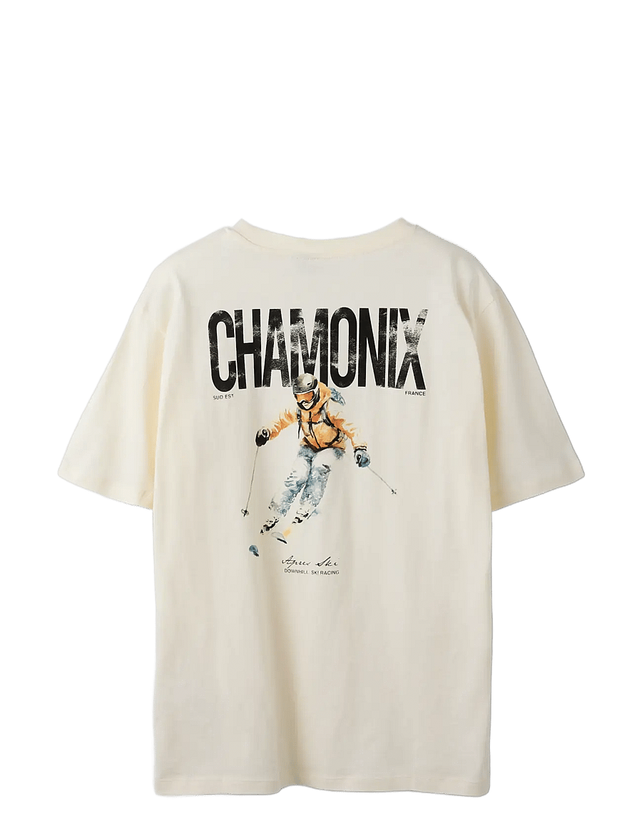 LMTD - NLMSKIING SS L TOP - kortærmede t-shirts - antique white - 1